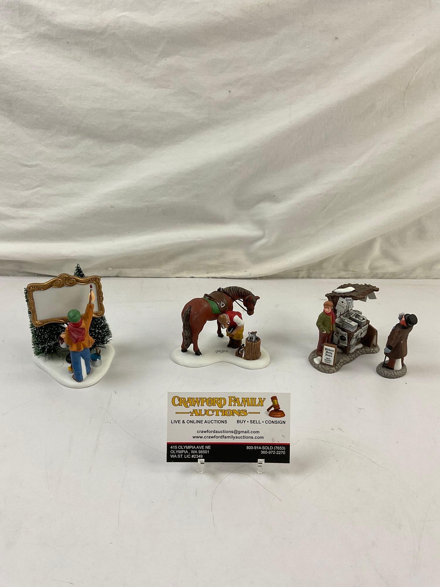 3 pcs Dickens' Village Series Ceramic Figurines. The Heritage Village collection. See pics. (1 of 6)