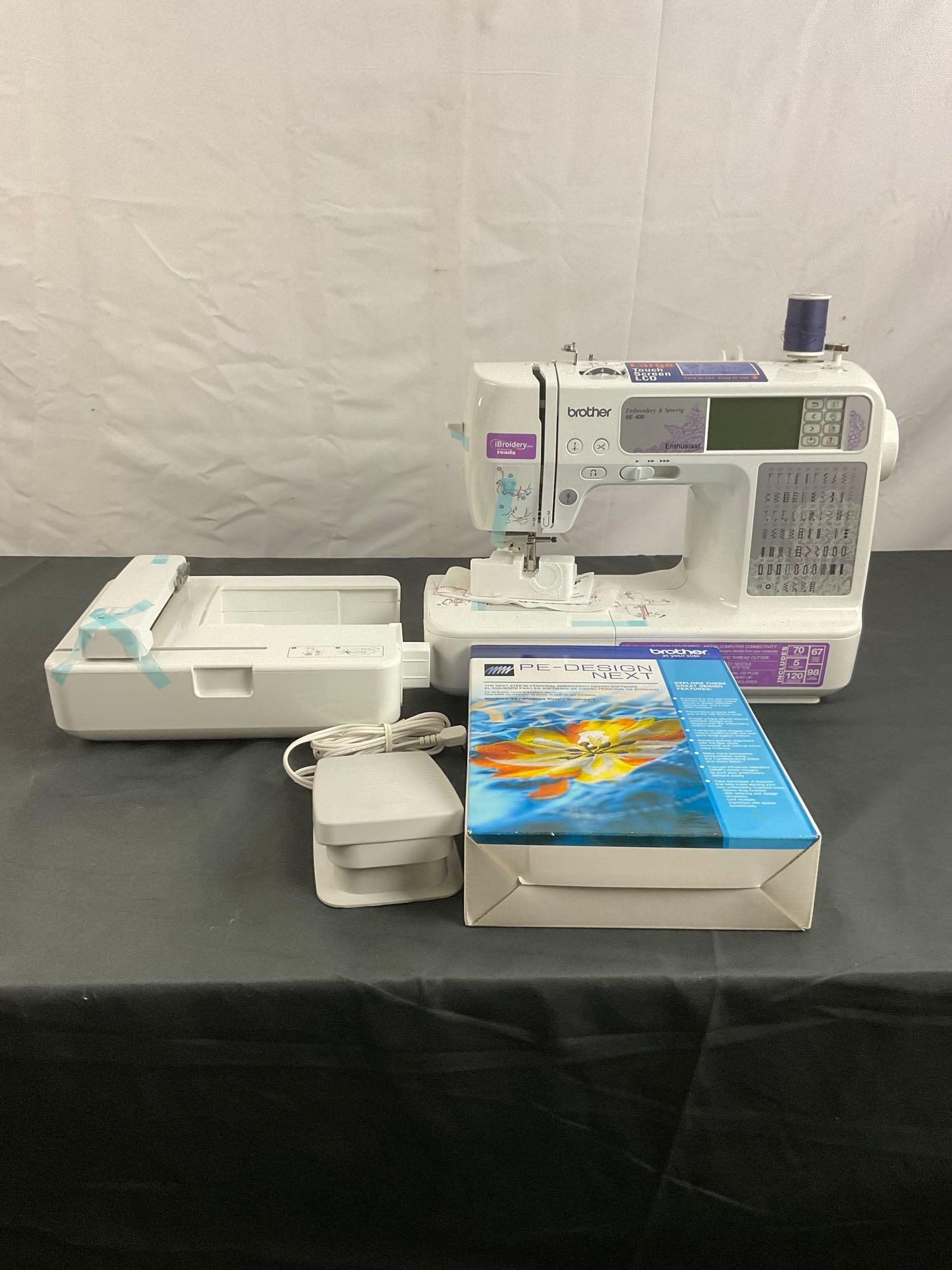 Brother Embroidery & Sewing SE-400 w/ Touch Screen & 67 patterns w/ design software - See pics (1 of 4)