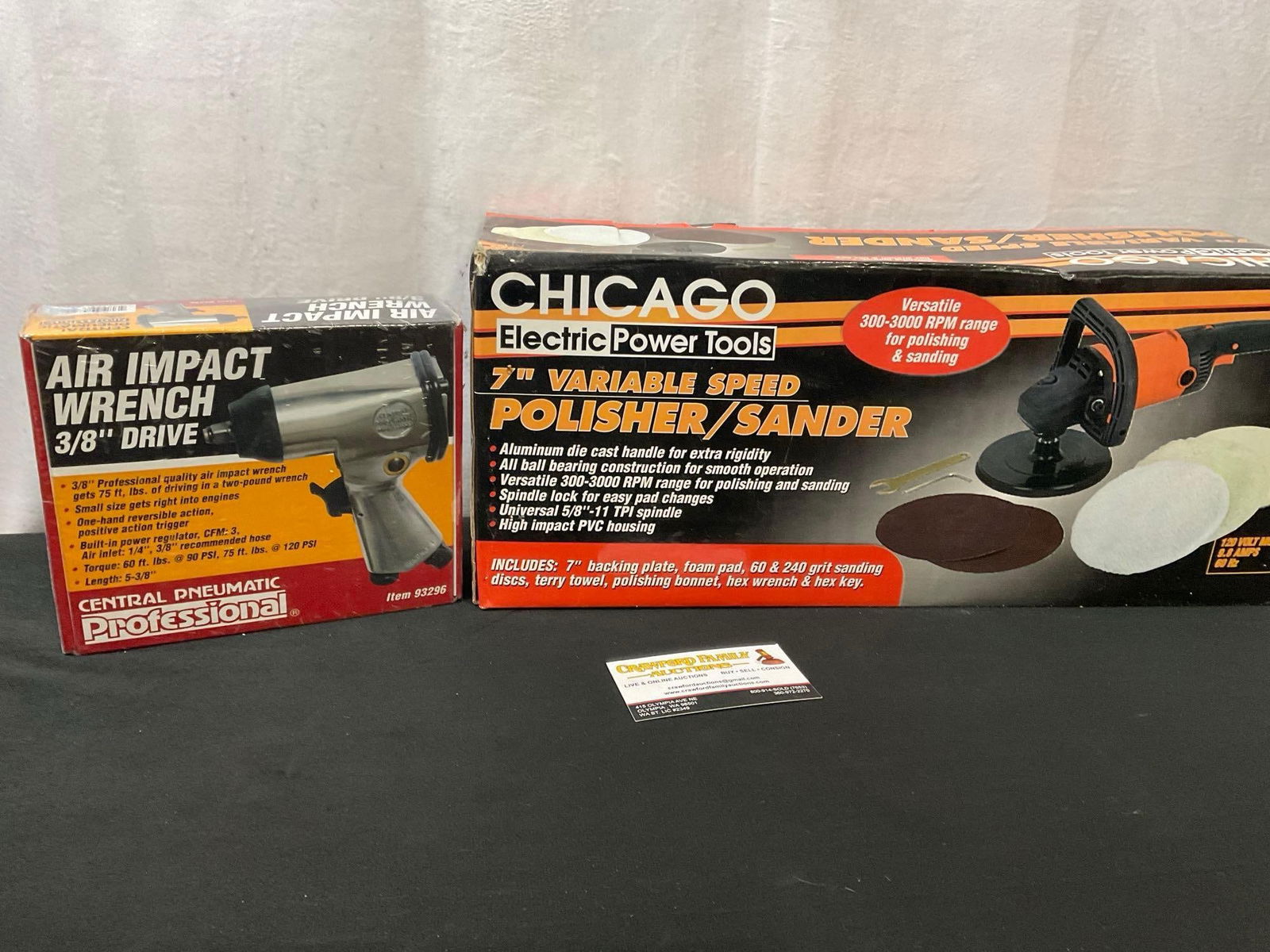 Chicago Electric 7in Variable Speed Polisher/Sander & Air Impact Wrench 3/8 in Drive (1 of 7)