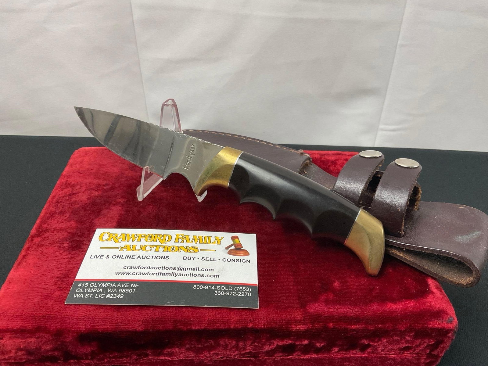 Vintage Kershaw Model 1030 Fixed Blade Hunting Knife By Kai Japan & Leather Sheath (1 of 3)