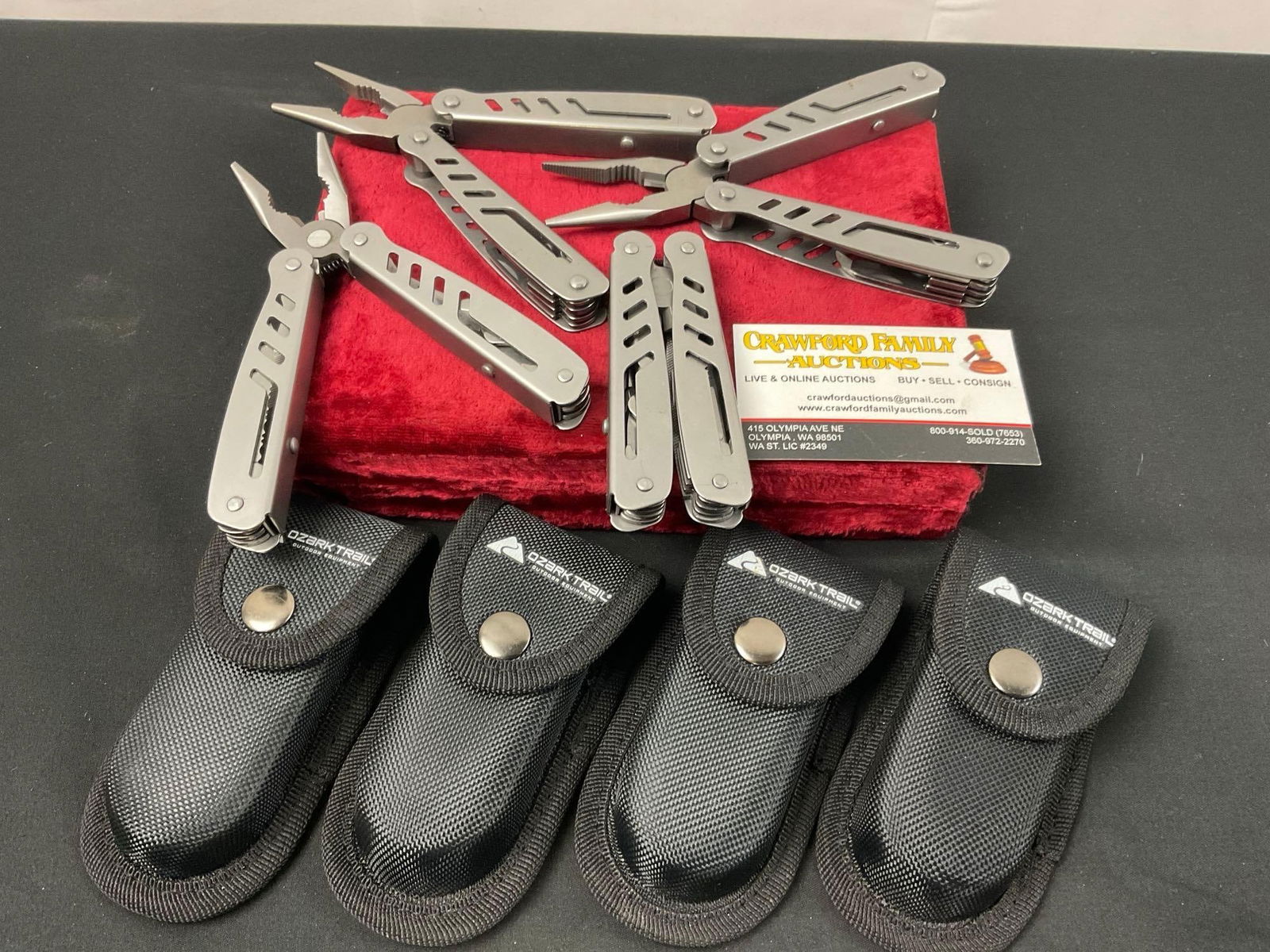 4x Ozark Trail Stainless Steel Multi Tools w/ Nylon Cases (1 of 2)