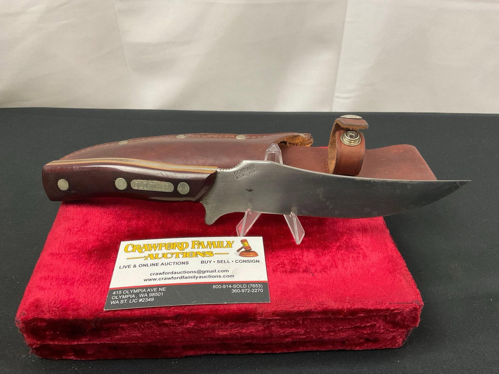 Vintage Schrade Old Timer Knife Model 15OT Deerslayer w/ Leather Sheath (1 of 3)