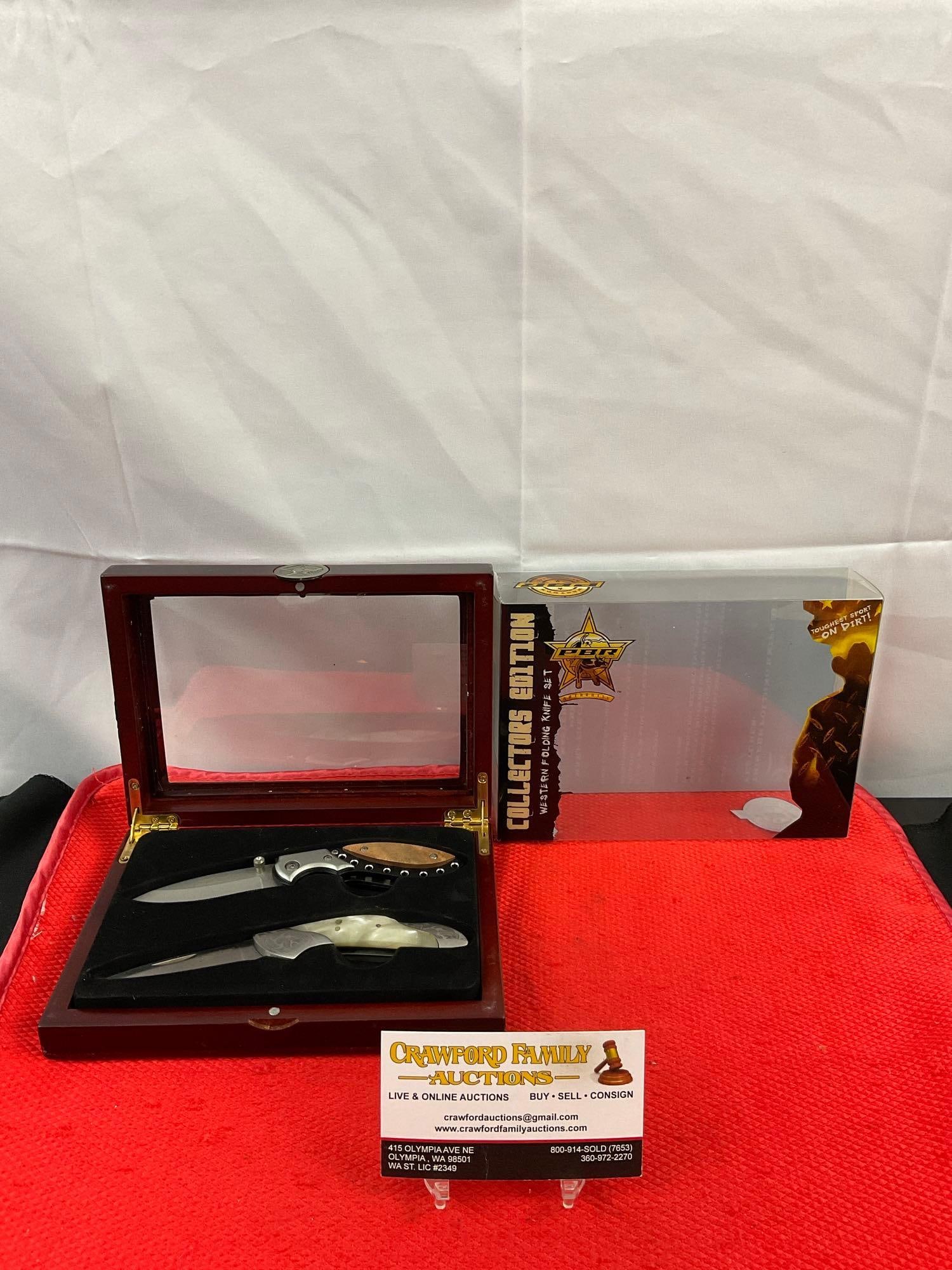 Western Authentic Professional Bull Riders Collector's Edition Folding Knife Gift Box PBR-TS01. N... (1 of 7)