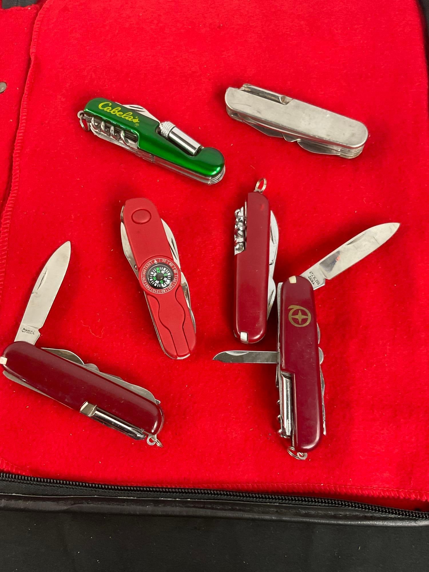 Collection of 6 Swiss Army Style Knives / Multitools incl. Cabelas Brand - See pics (1 of 6)