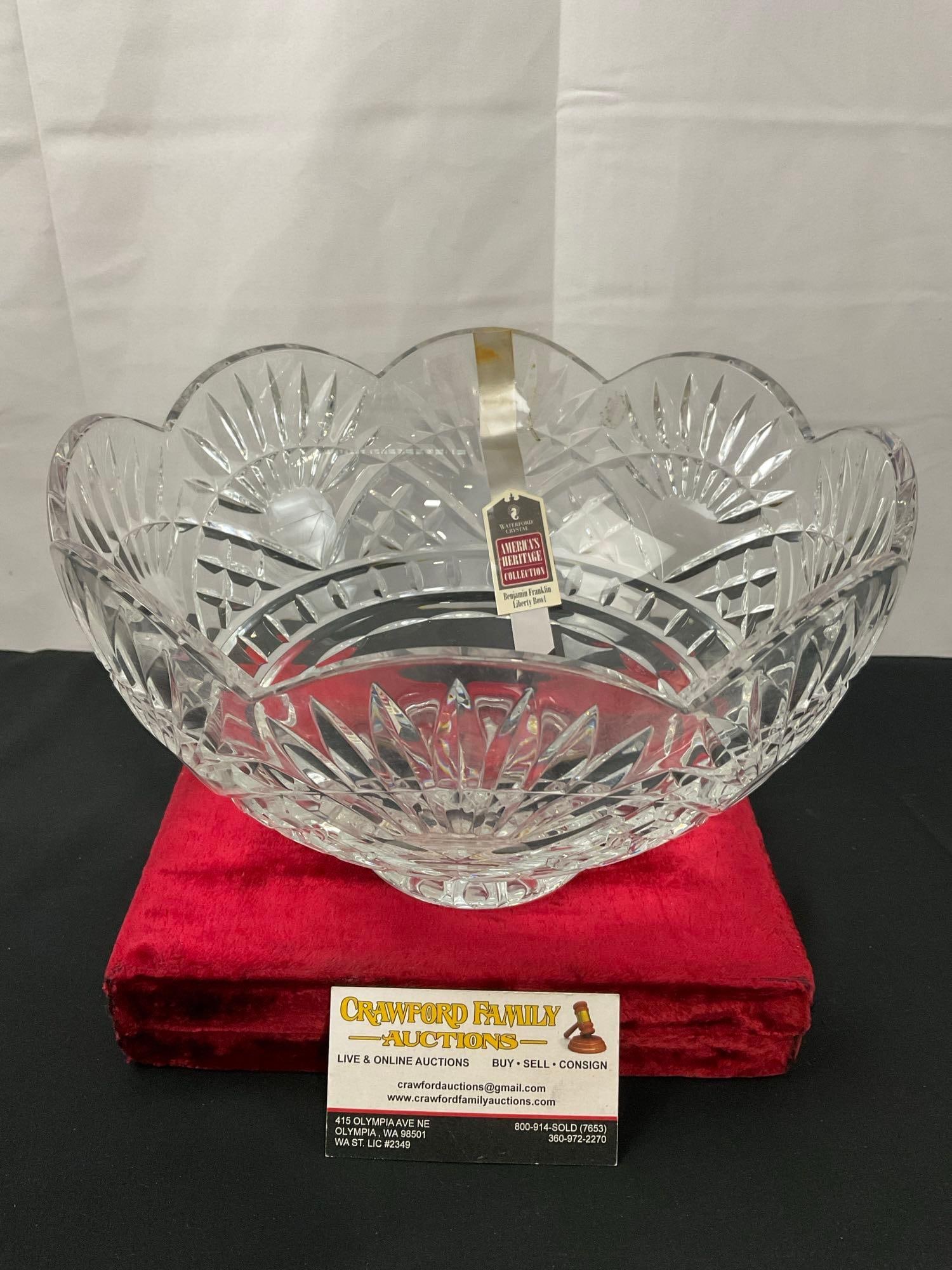 Vintage Waterford Crystal American Heritage Collection Benjamin Franklin Liberty Bowl (1 of 5)