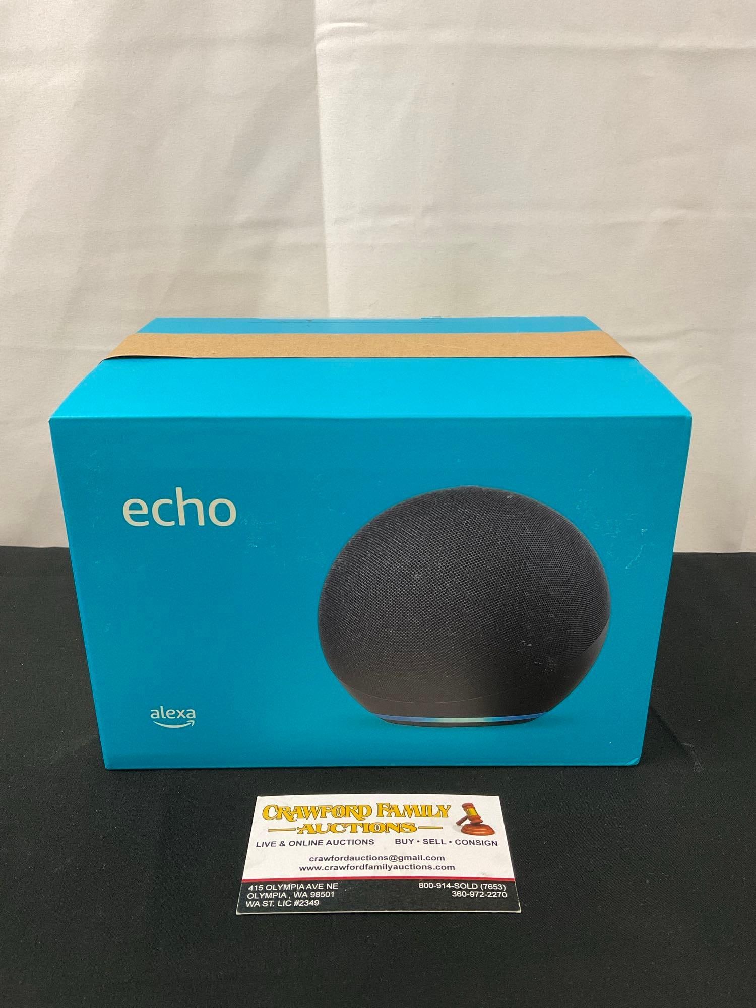 Amazon Echo 4th Gen Smart Speaker w/ premium sound smart home hub Alexa, model L4S3RE (1 of 3)