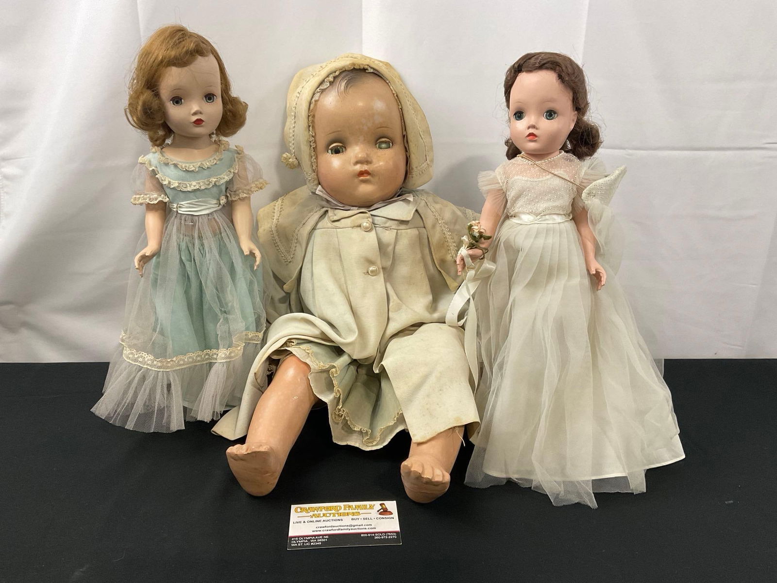 Trio of Madame Alexander Dolls, Winnie Walker, Elise, & an older large baby (1 of 7)