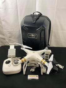 DJI model Phantom 3 Pro Drone (needs work) & DJI Model GL300B Remote w/ Backpack Travel Case (1 of 8)