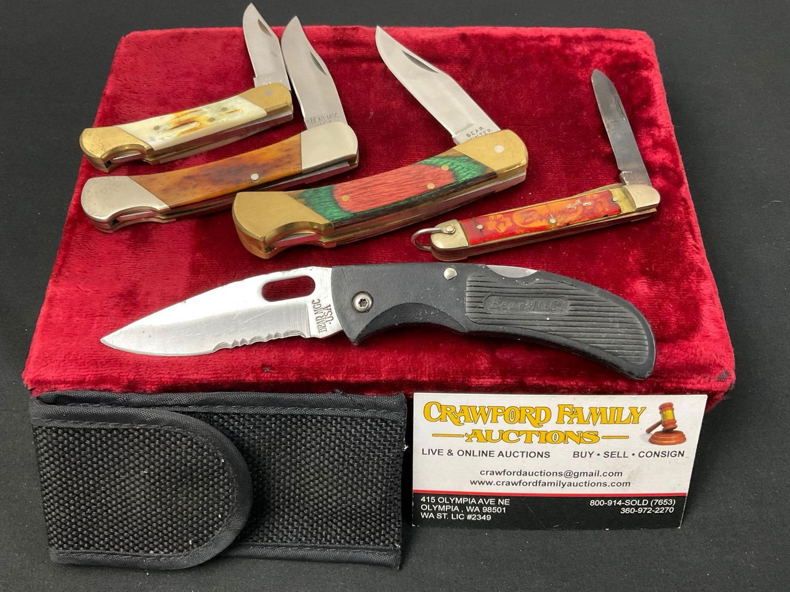 5 Assorted Bear Hunter & Bear MGC Knives, Single Blade Knives (1 of 3)