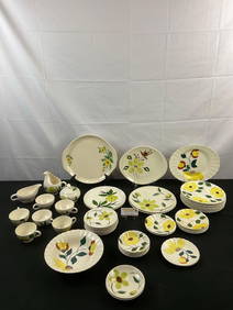 52 pcs Vintage Ceramic Dinnerware. Cream w/ Yellow Flowers. Blue Ridge. Dixie Dogwood. See pics. (1 of 9)