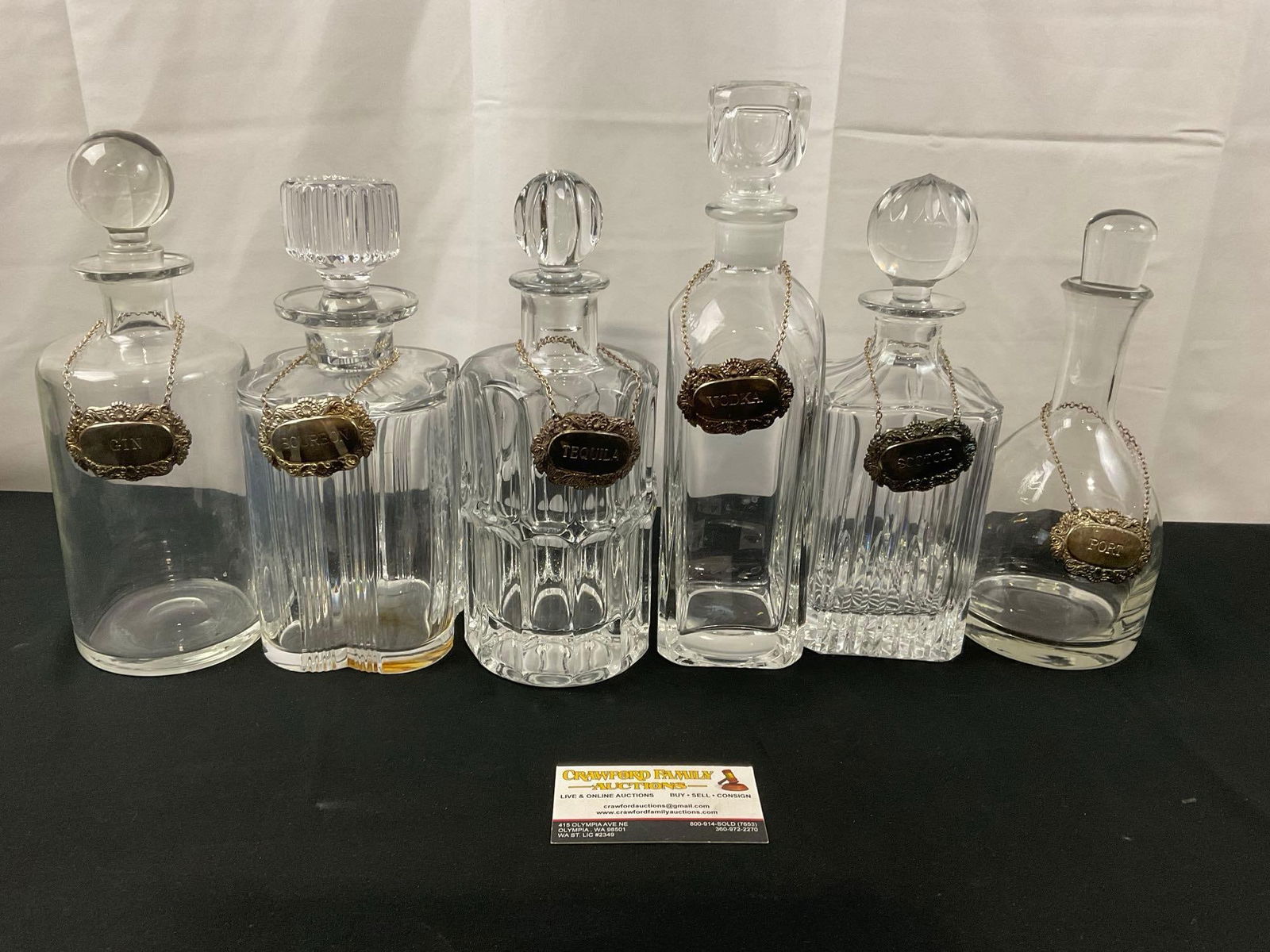 6 Crystal Liquor Decanters, by brands incl. Marquis by Waterford, Atlantis, Schweppes (1 of 8)