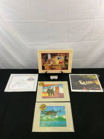 5 pcs Collectible Animation Prints. 3x Disney. 2x Teenage Mutant Ninja Turtles Cels w/ COA. See (1 of 13)