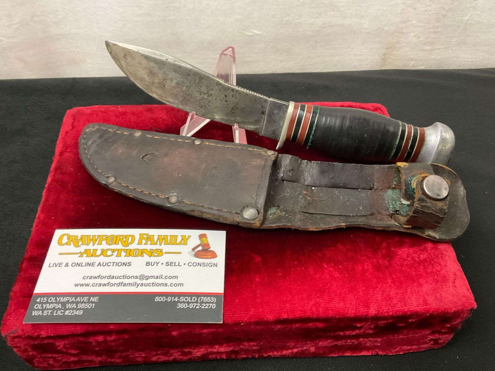 Vintage Remington UMC RH-32 Fixed Blade Knife w/ Sheath, 4.5 inch blade (1 of 5)