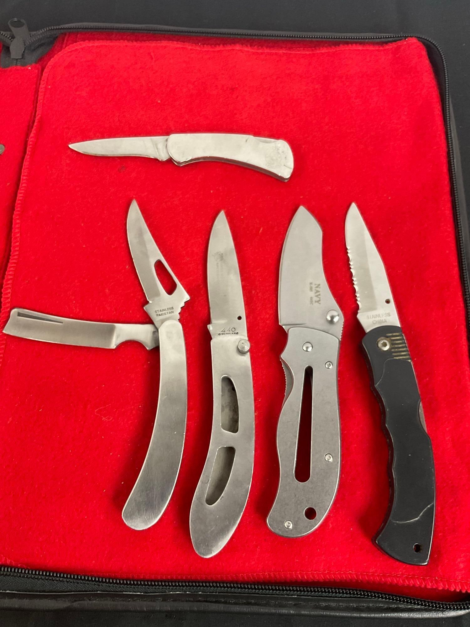 Collection of 5 Stainless Steel Folding Pocket Knives - See pics (1 of 4)