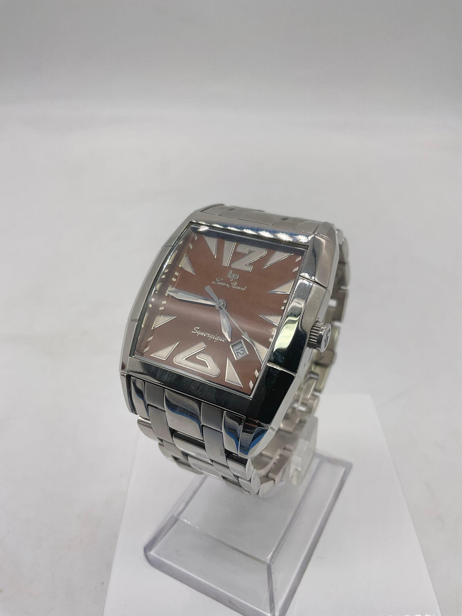 Lucien Piccard Synergique Men's brown dial wristwatch 2A-304 in working condition: as is, likely needs light servicing JC-2646