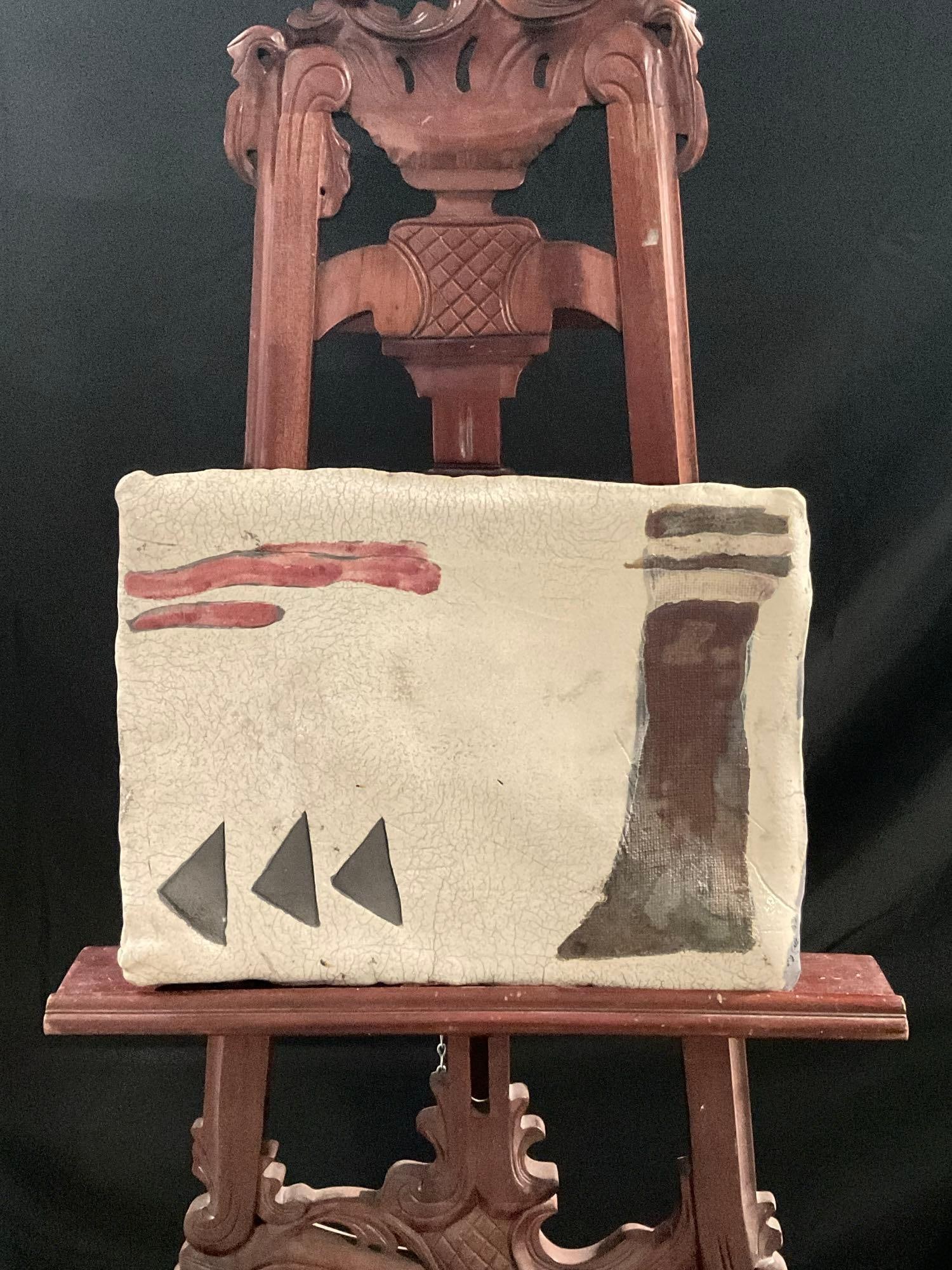 Raku Wall Ceramic from Ryan Gallery, Lincoln City Oregon by Pamela R. Fichtner: Originally purchased for 150.00 in 2003. Appears to be in good shape. The outside dimensions measure approx 19.25h x 14w inches. See pics. E-2659