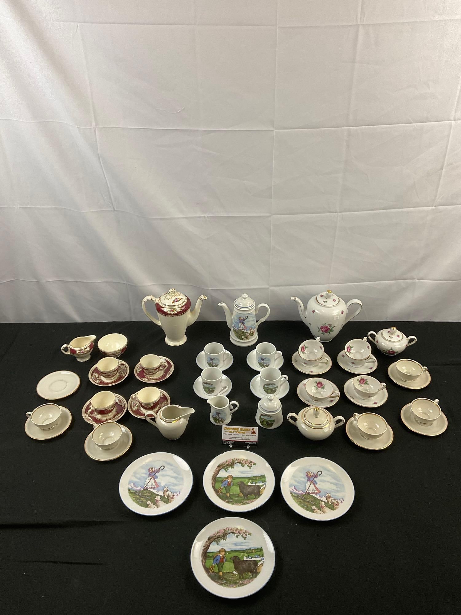 51 pcs Vintage China Tea Set Assortment. Winterling Bavaria Germany Patterns 24 & 30. See pics.: 51 pcs Vintage China Tea Set Assortment. 14 pcs Winterling Bavaria Germany Pattern 24. 12 pcs Winterling Bavaria Germany Pattern 30. 15 pcs Reutter Porzellan West Germany w/ Shepherd Children Pattern,