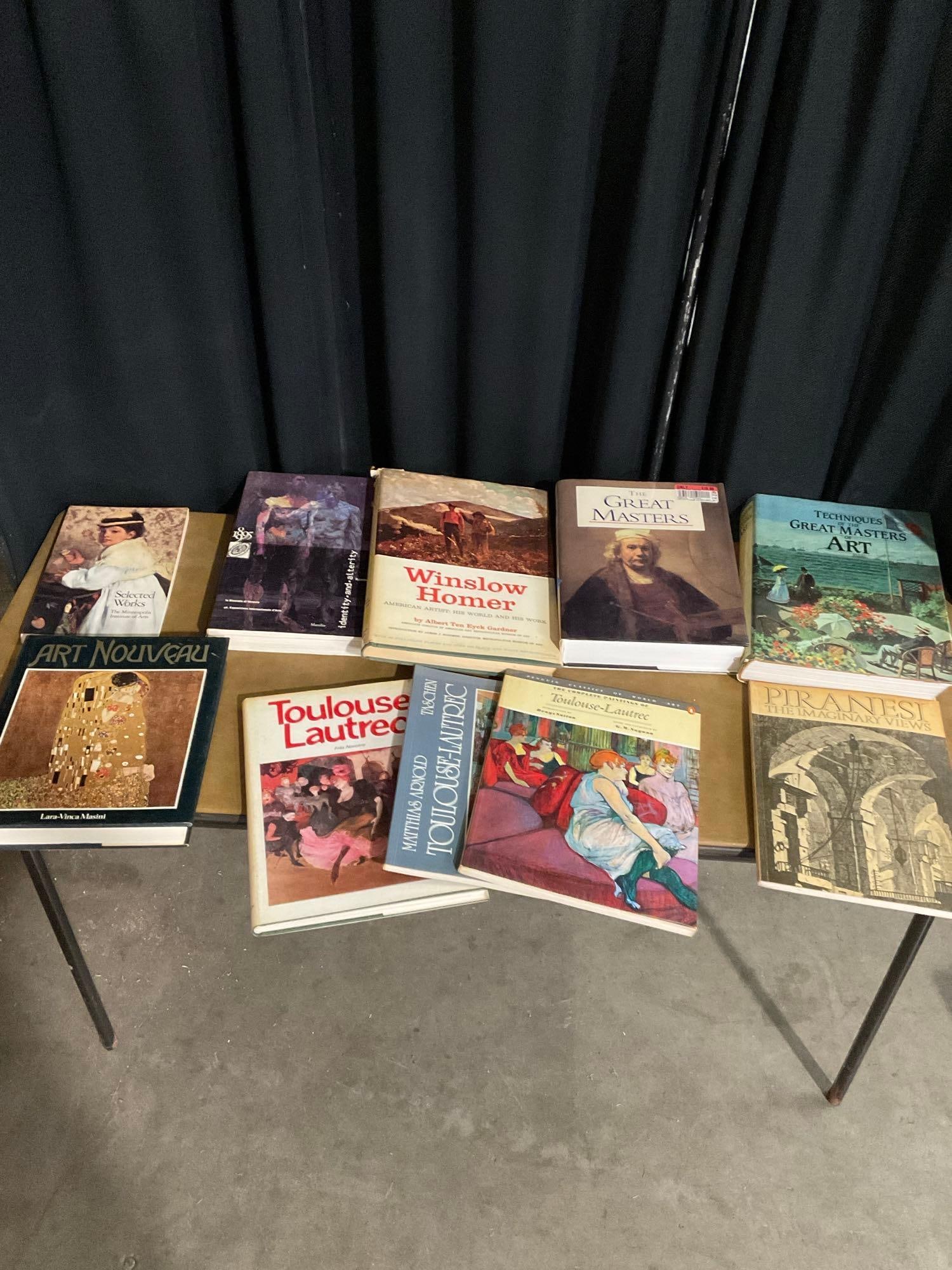 Collection of 10 Art Books incl. 3x Works of Toulouse Lautrec, Great Masters of Art, 1895x1995 Body (1 of 5)