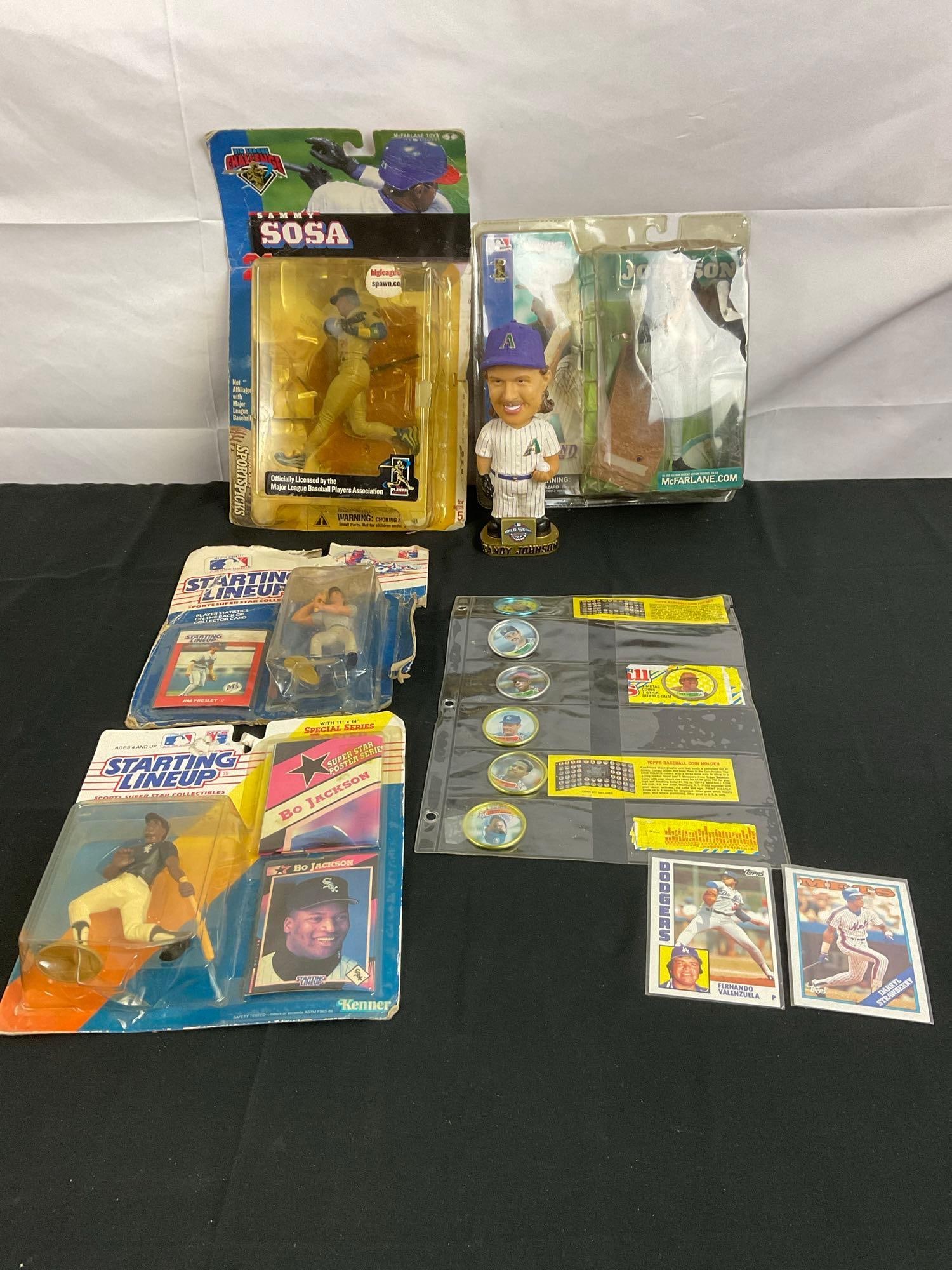 Collection of Baseball Merchandise incl. Big League Challenge Sammy Sosa, & Randy Johnson Bobble (1 of 6)