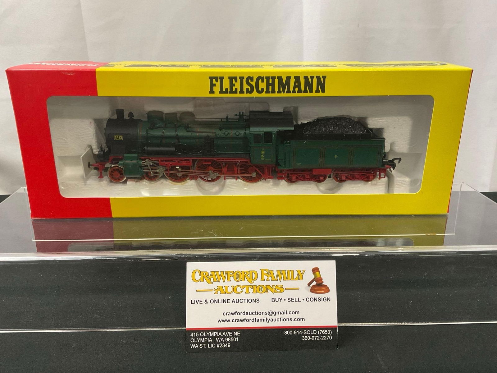 Vintage German Fleischmann Model Train #4800 HO Scale in original packaging, KPEV 4-6-0 (1 of 6)