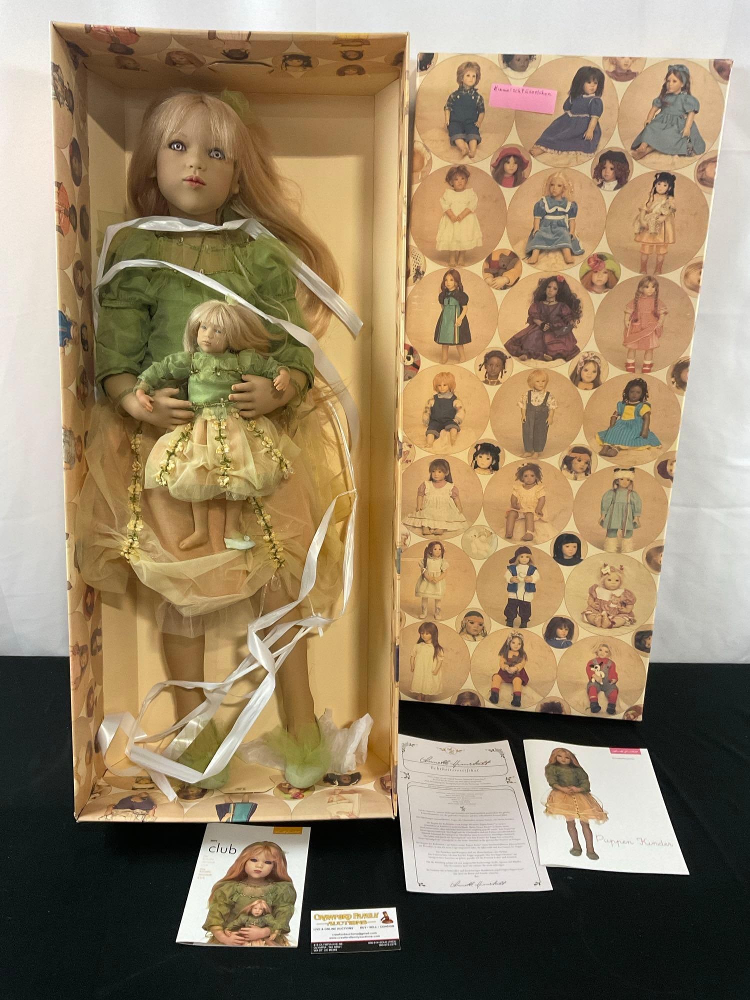 Vintage Himmelschlusselchen Annette Himstedt Vinyl Collectibles, 32 inch: Appears to be in good shape. Doll measures approx 32 inches. See pics. E-2685