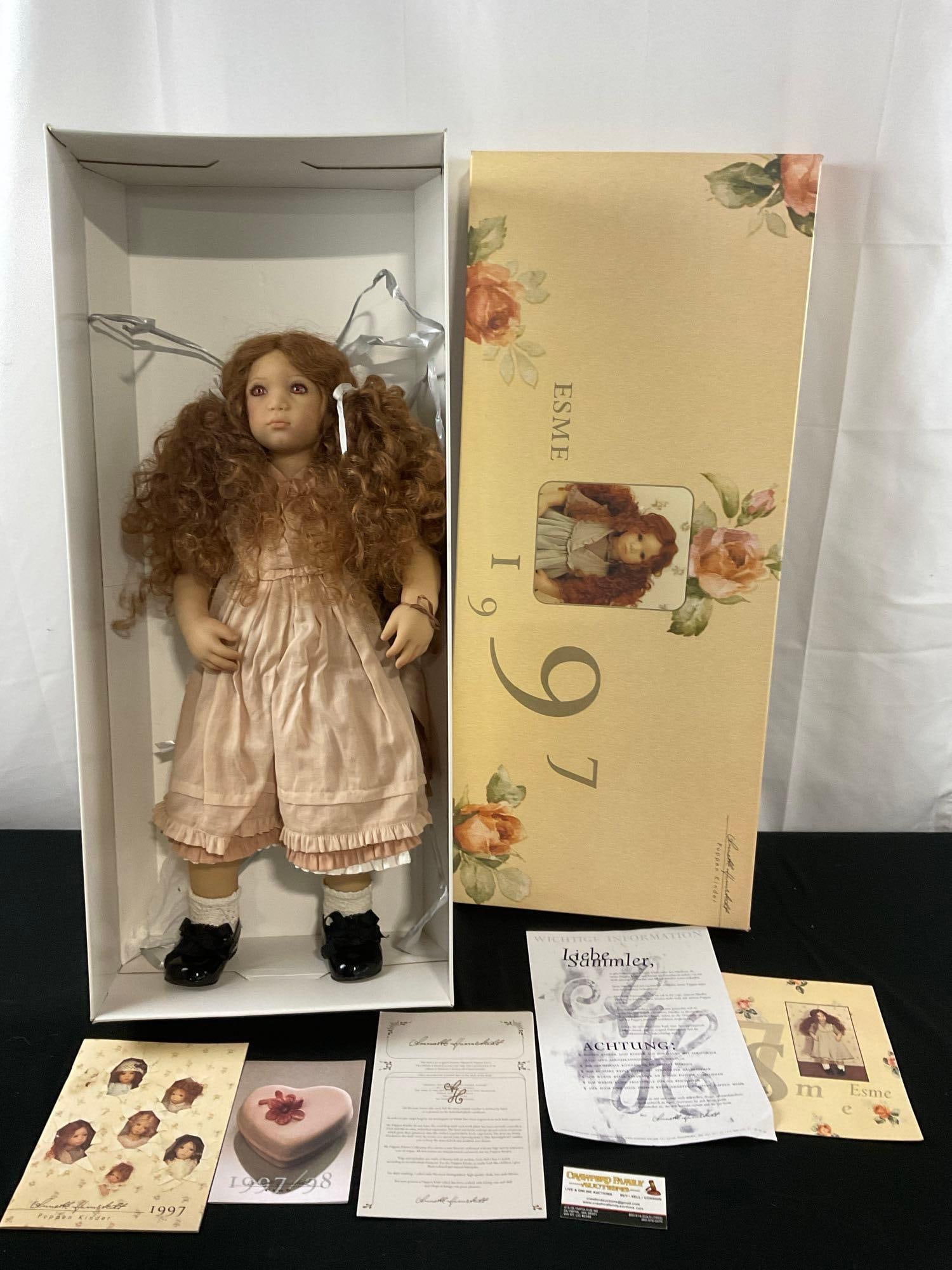 Vintage 1997 Esme Annette Himstedt German Doll, 27 inches: Appears to be in good shape. Doll measures approx 27 inches. See pics. E-2685