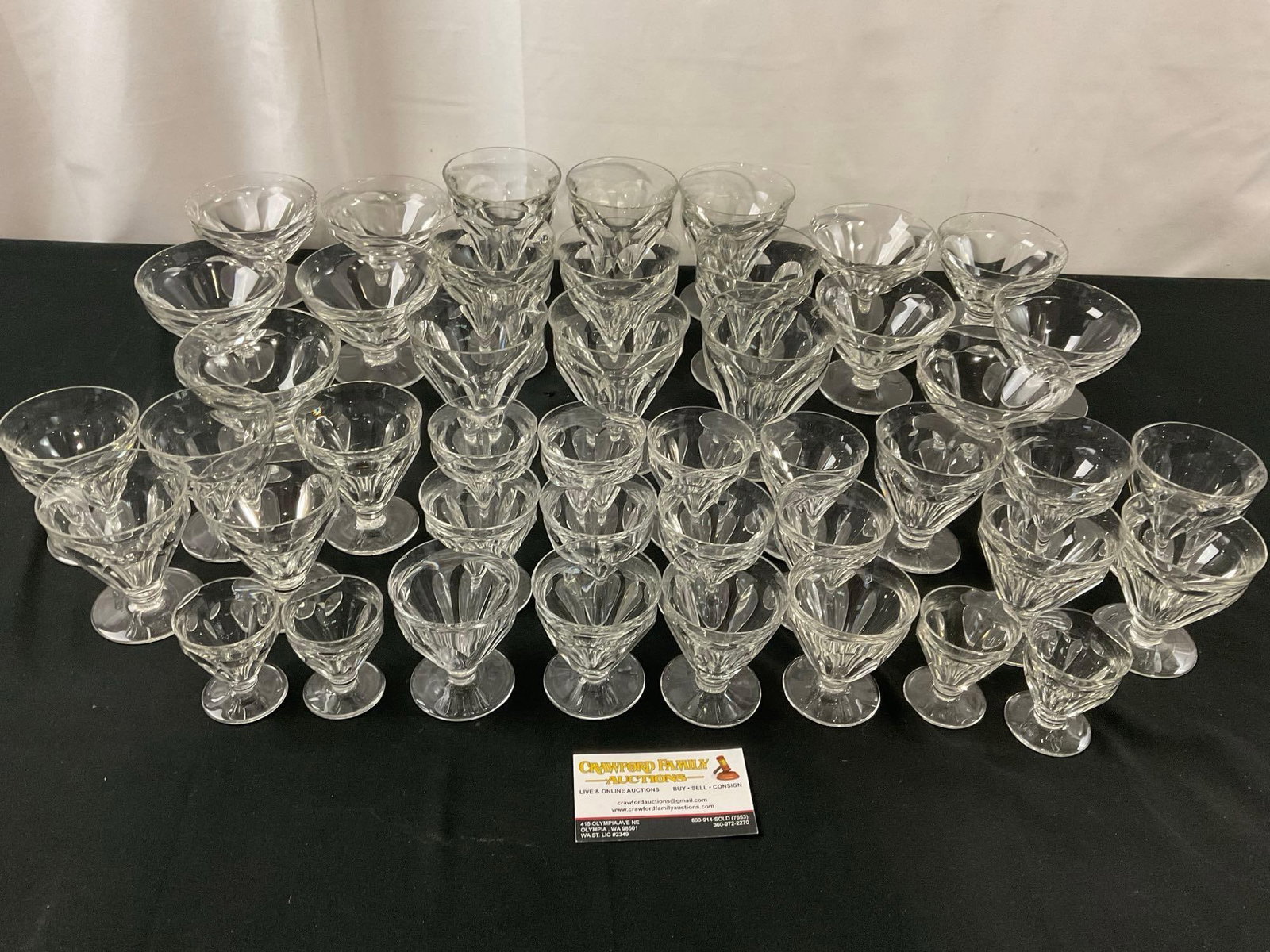 Large Collection of Baccarat Crystal Sherbet Cups, approx 45 cups (1 of 11)