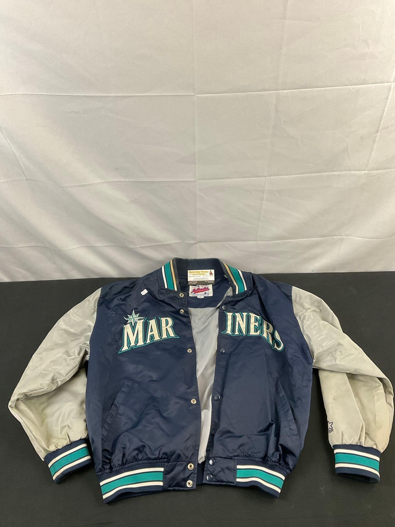 Vintage Authentic Starter Diamond Collection Mariners MLB Size Men's XL Nylon Jacket. See pics. (1 of 11)