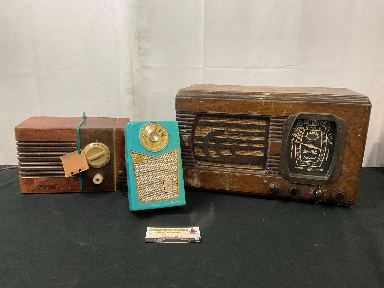 RCA Victor AM Radio, Emerson Portable Radio (Working), 1938 Packard-Bell 46 Radio (1 of 9)