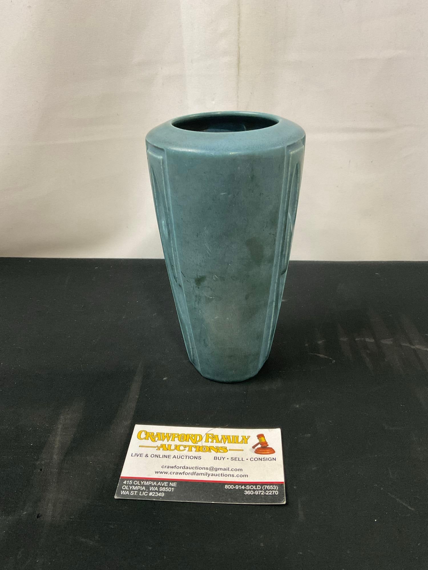 Early 20th Century American Ceramic Rookwood Vase, Blue 6.5 inches tall (1 of 5)