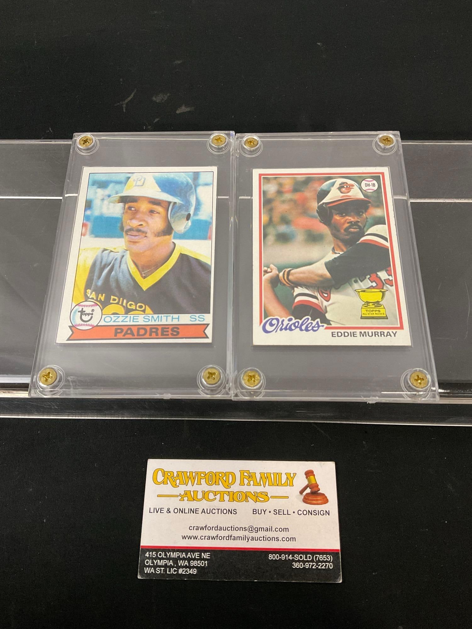 1979 Topps Ozzie Smith SS Rookie & 1978 Topps #36 Eddie Murray Baltimore Orioles Rookie (1 of 5)