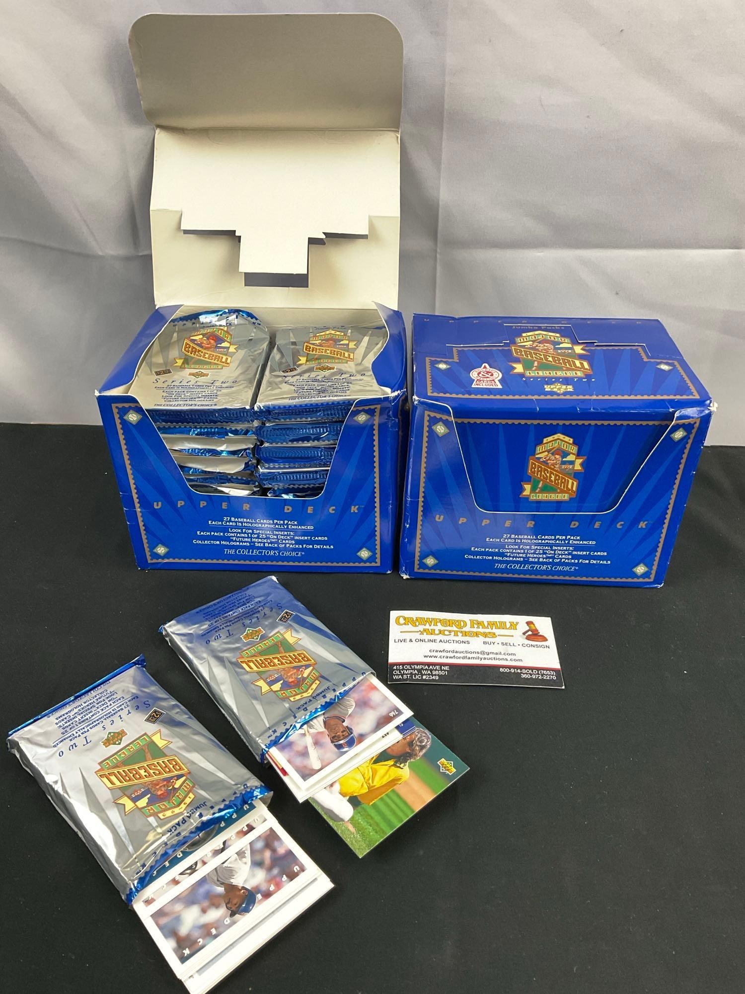 2 pcs Upper Deck 1993 MLB Series 2 Baseball Card 20-Pack Jumbo Packs Boxed Sets. See pics. (1 of 8)