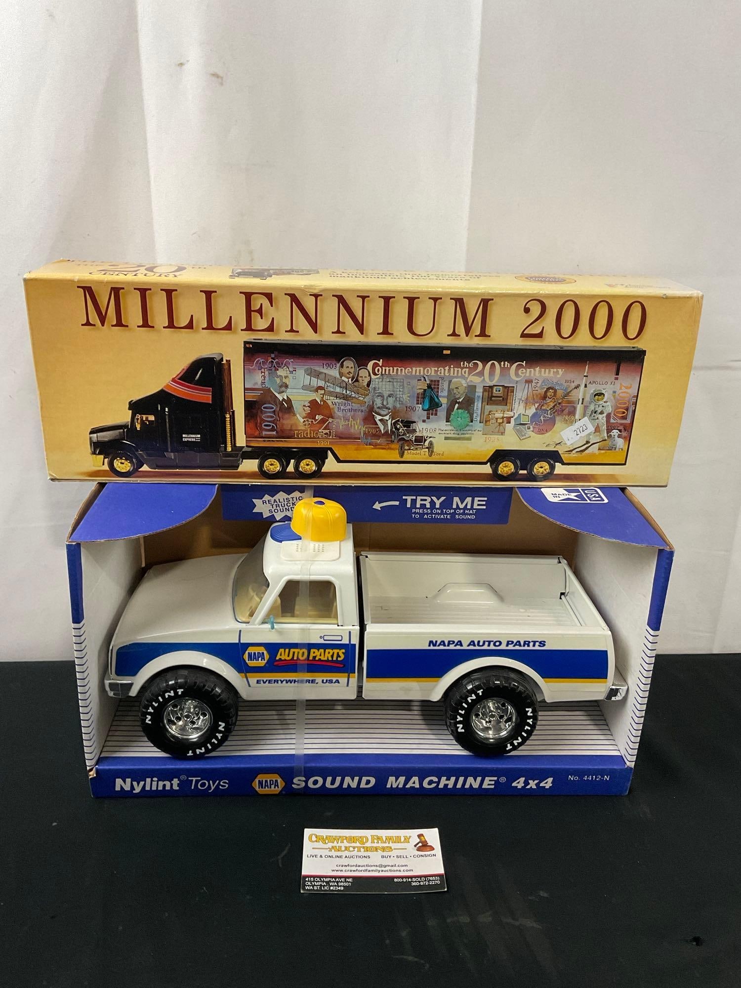 Nylint Toys NAPA Sound Machine 4x4 & Millennium 2000 Tractor Trailer Semi Truck Model (1 of 5)