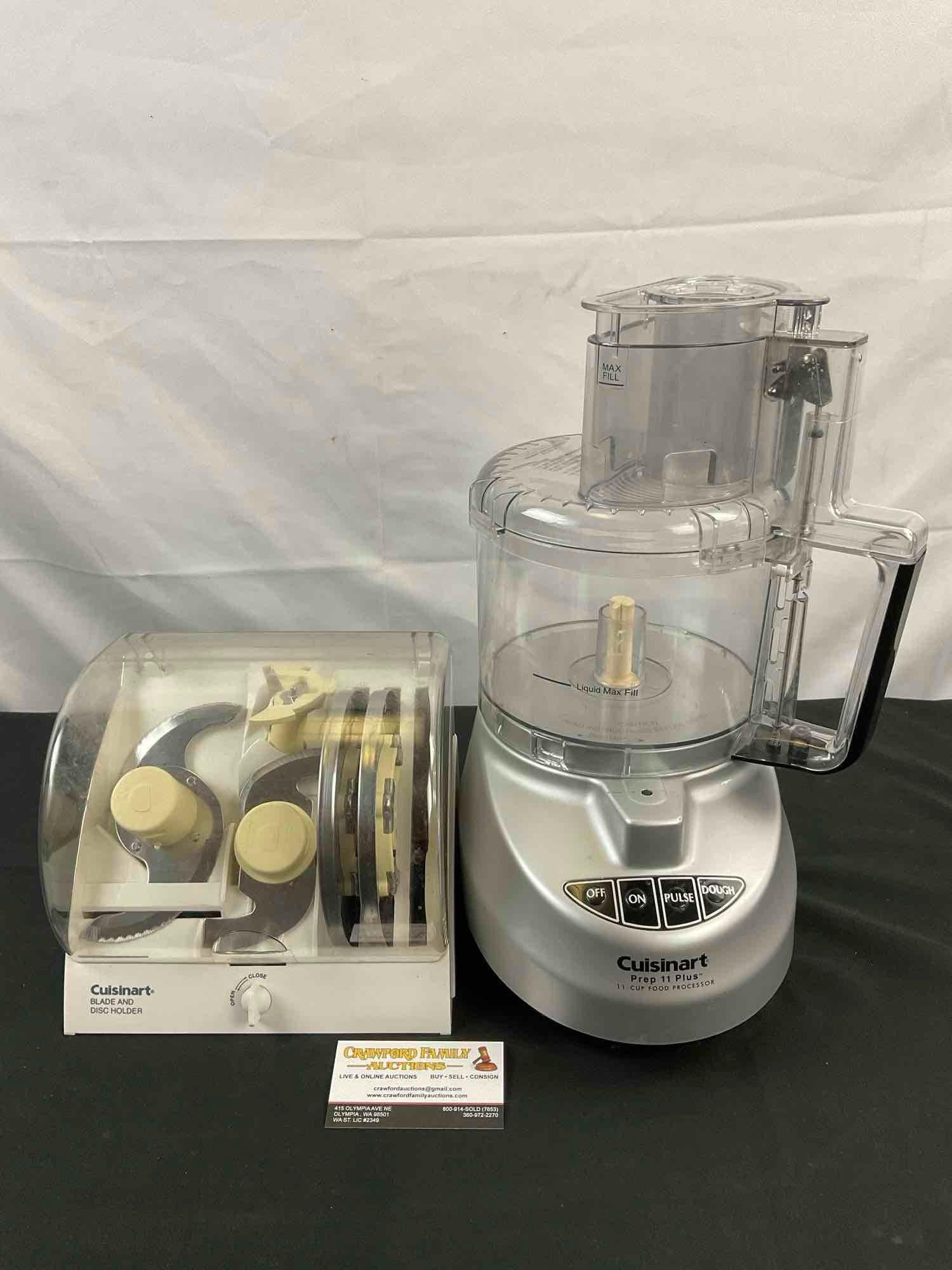Cuisinart Prep 11 Plus 11-Cup Food Processor w/ Blade & Disc Holder. Tested, Working. See pics. (1 of 8)