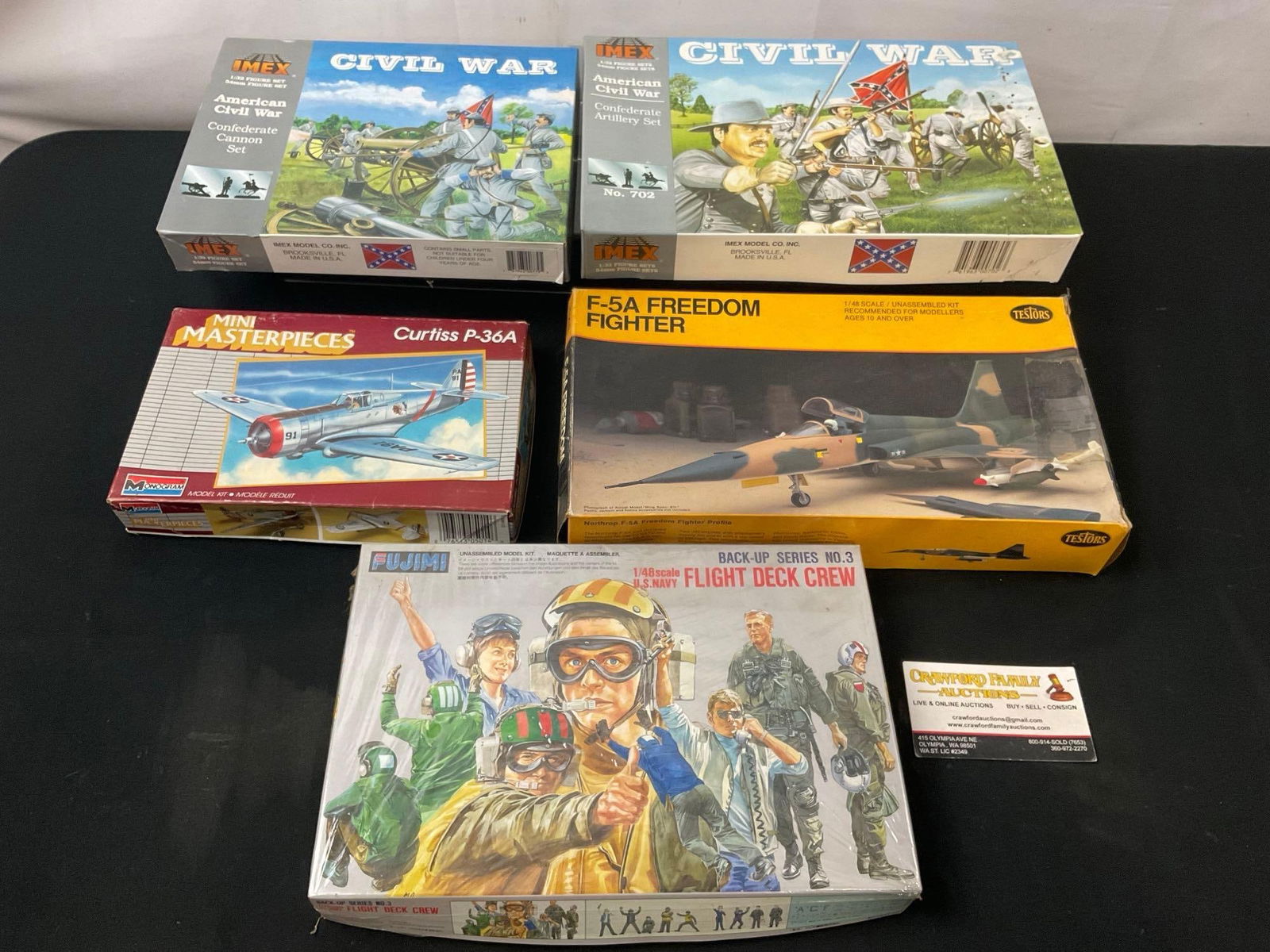 5x Model Kits, 2x Civil War IMEX, Curtiss P-36A, F-5A Freedom Fighter & Fujimi Flight Deck Crew (1 of 8)