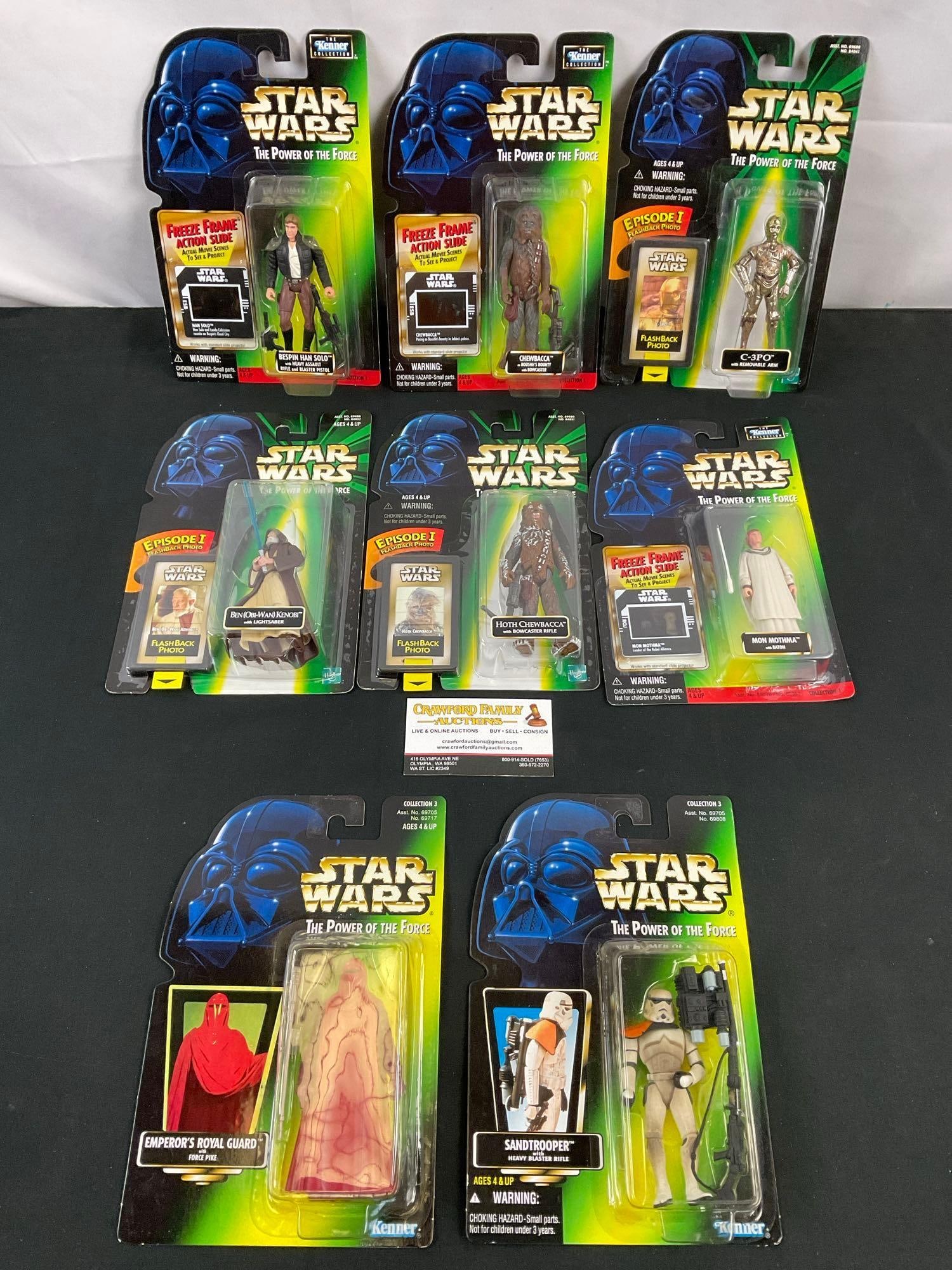 8 pcs 90s Star Wars Plastic Toys. Han-Solo, Chewbacca & More. NIB. Excellent Condition. See pics. (1 of 7)