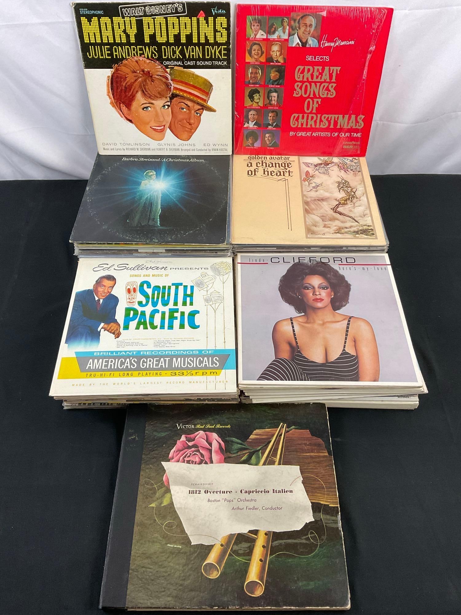60+ pcs Vintage LP Record Album Vinyl Collection. Mary Poppins, Broadway Musicals & More! See pics.: 60+ pcs Vintage LP Record Album Vinyl Music Collection. Mary Poppins, Broadway Musicals & More! Great collection of Ed Sullivan Presents and Classical Organ pieces. Some pieces are still in plasti