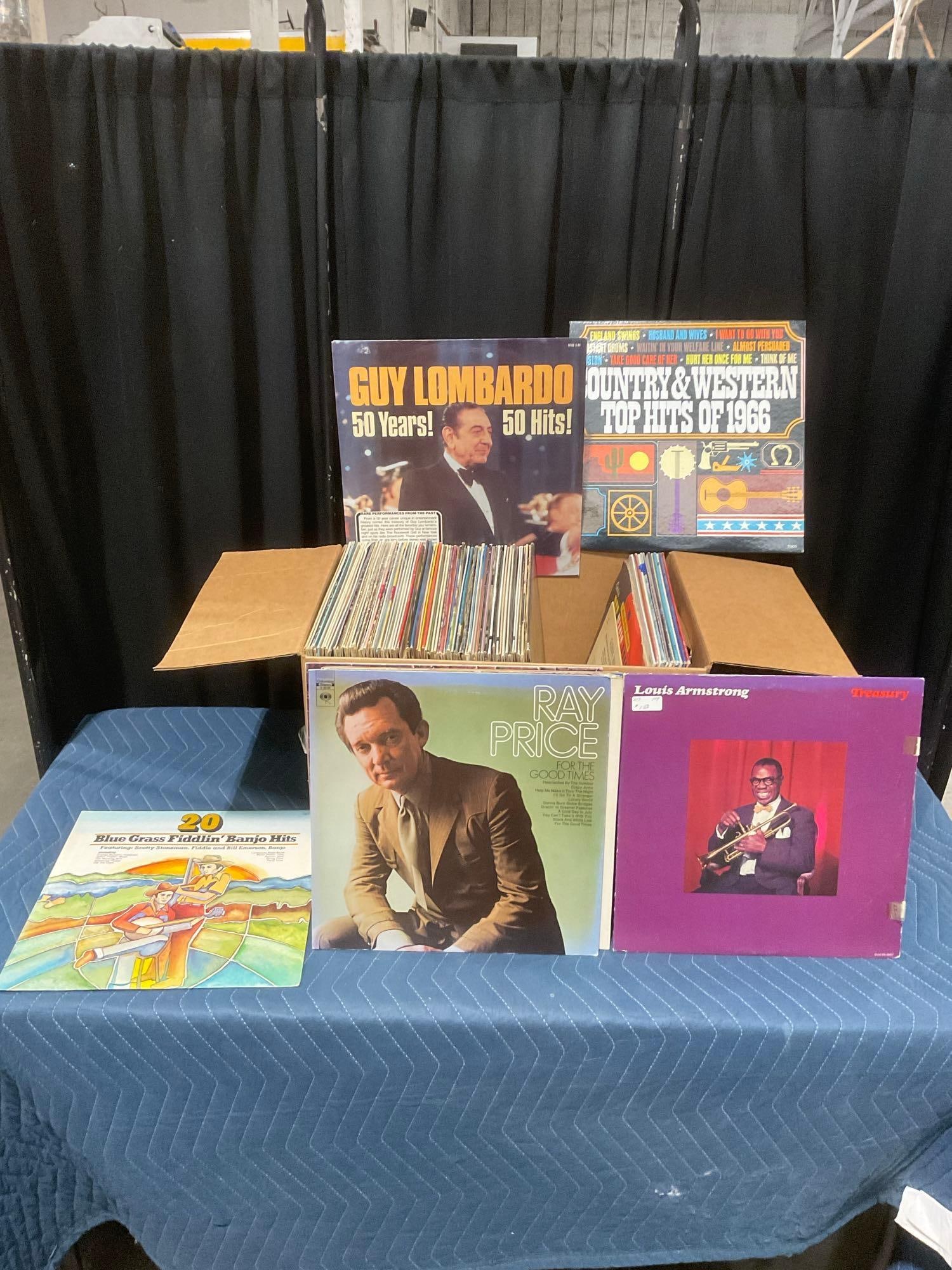 Collection of 60+ Vintage Vinyl Records incl. Mainly Country & Jazz - See pics (1 of 5)