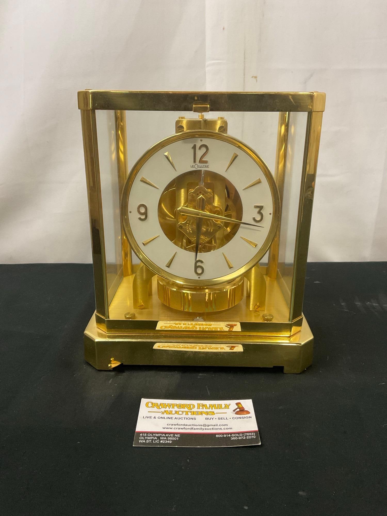 Jaeger LaCoultre Atmos Mantel Clock, Brass & Glass (1 of 9)