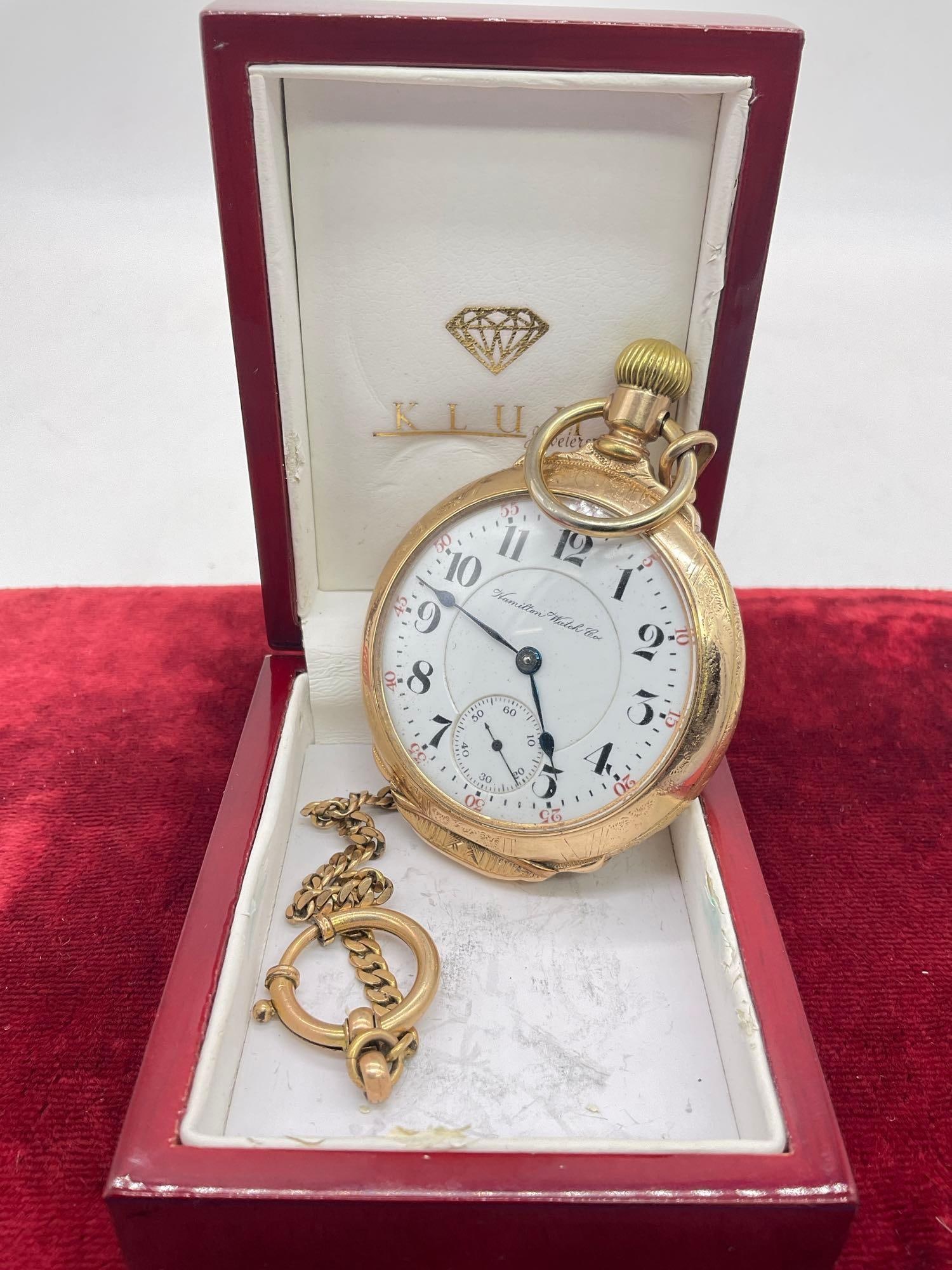 Antique 1905 Hamilton Railroad Grade 18-S 21 Jewel Pocket watch only 1000 made , Running Condition (1 of 6)