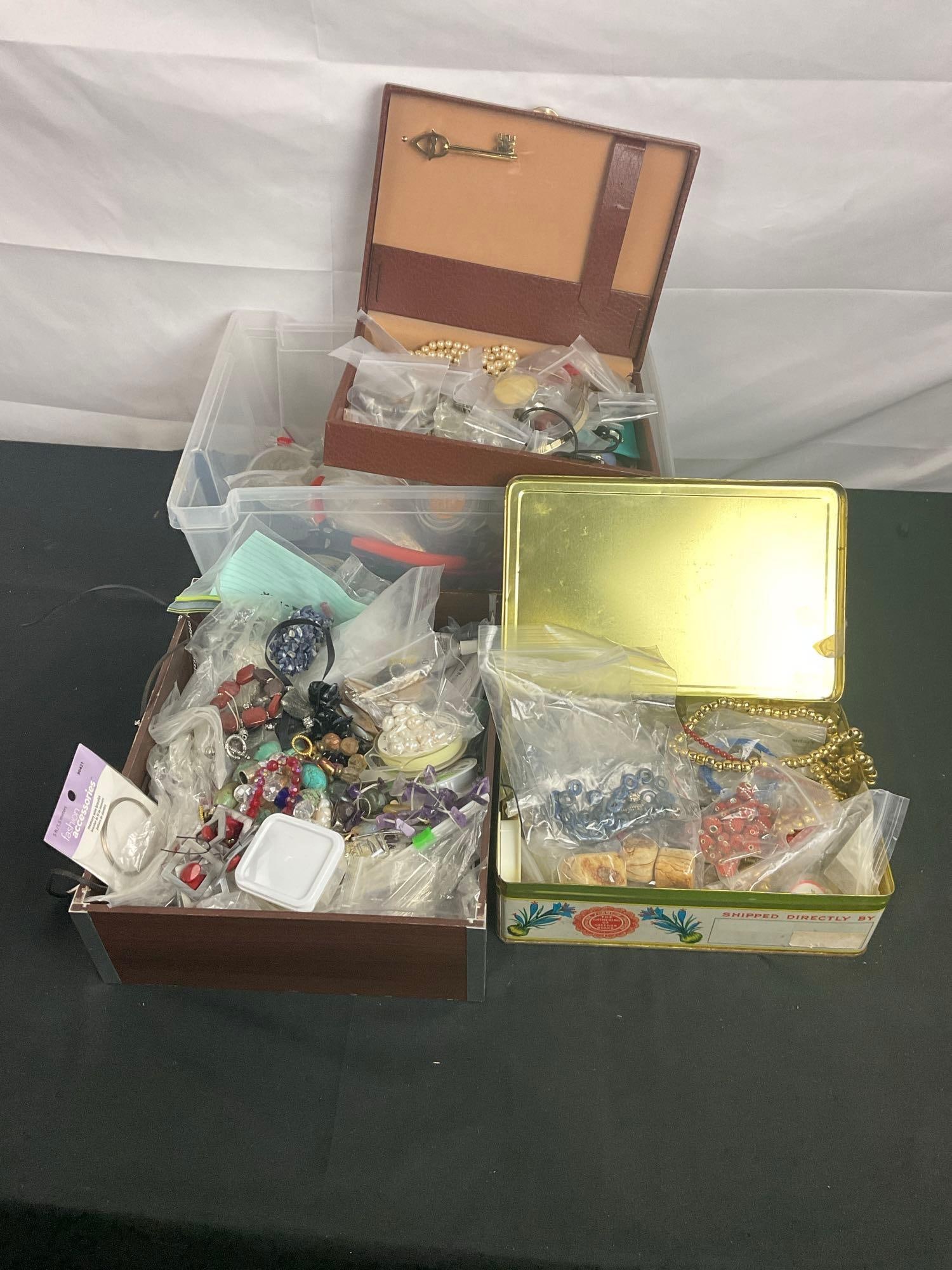 Large Collection of Jewelry & Jewelry Making Supplies incl. Semi Precious Stones (1 of 6)
