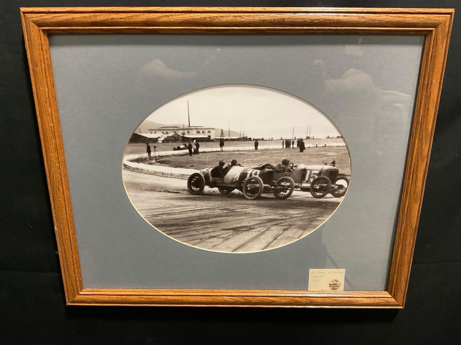 Framed Pan Pacific International Exposition 1915, San Francisco, Antique Racing Cars, 18 x 22 (1 of 4)