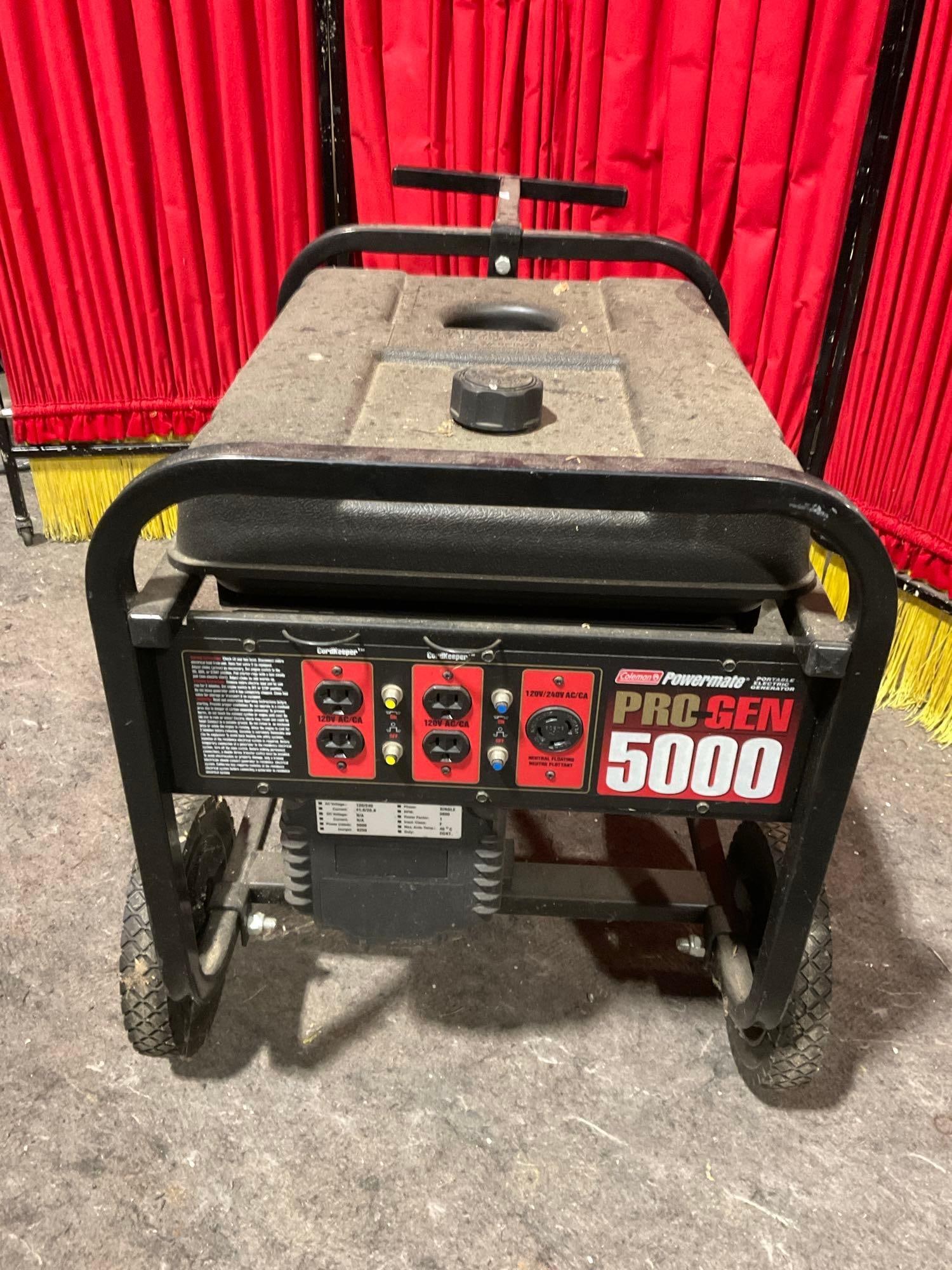 Coleman Powermate Pro-Gen 5000 w/ 3600 RPM & 9 HP Briggs & Stratton Vanguard Motor (1 of 5)