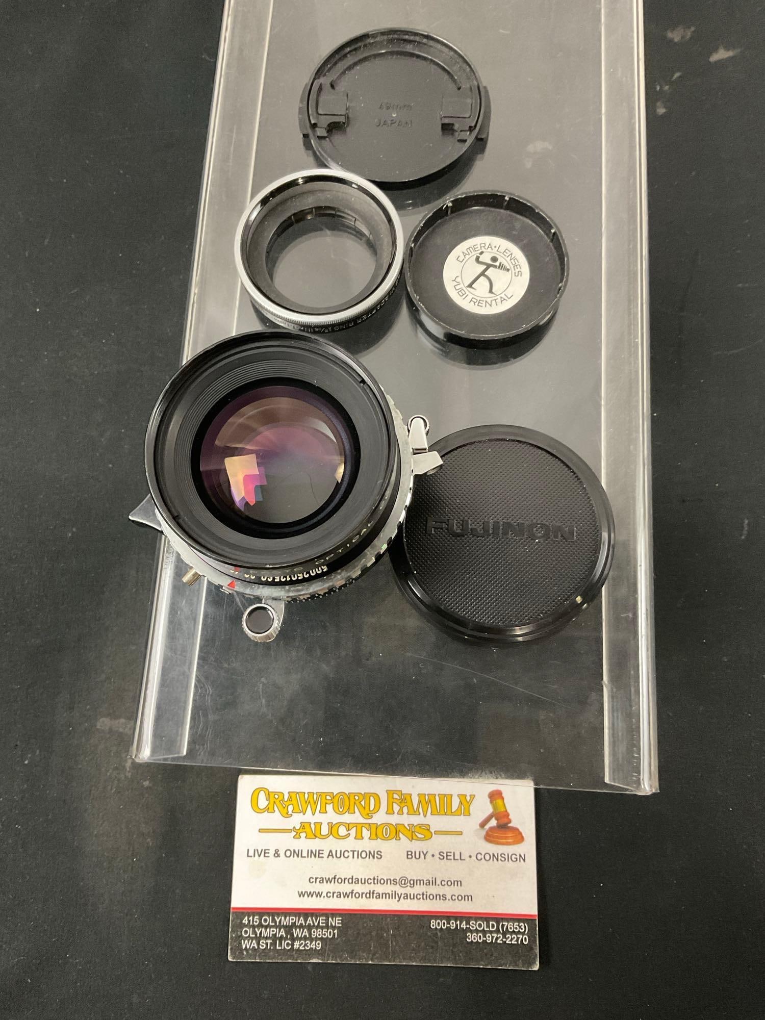 Fujinon W 1:5/6 135mm Fuji Photo Optical Co. Camera Lens w/ Adapter Ring, & covers (1 of 5)