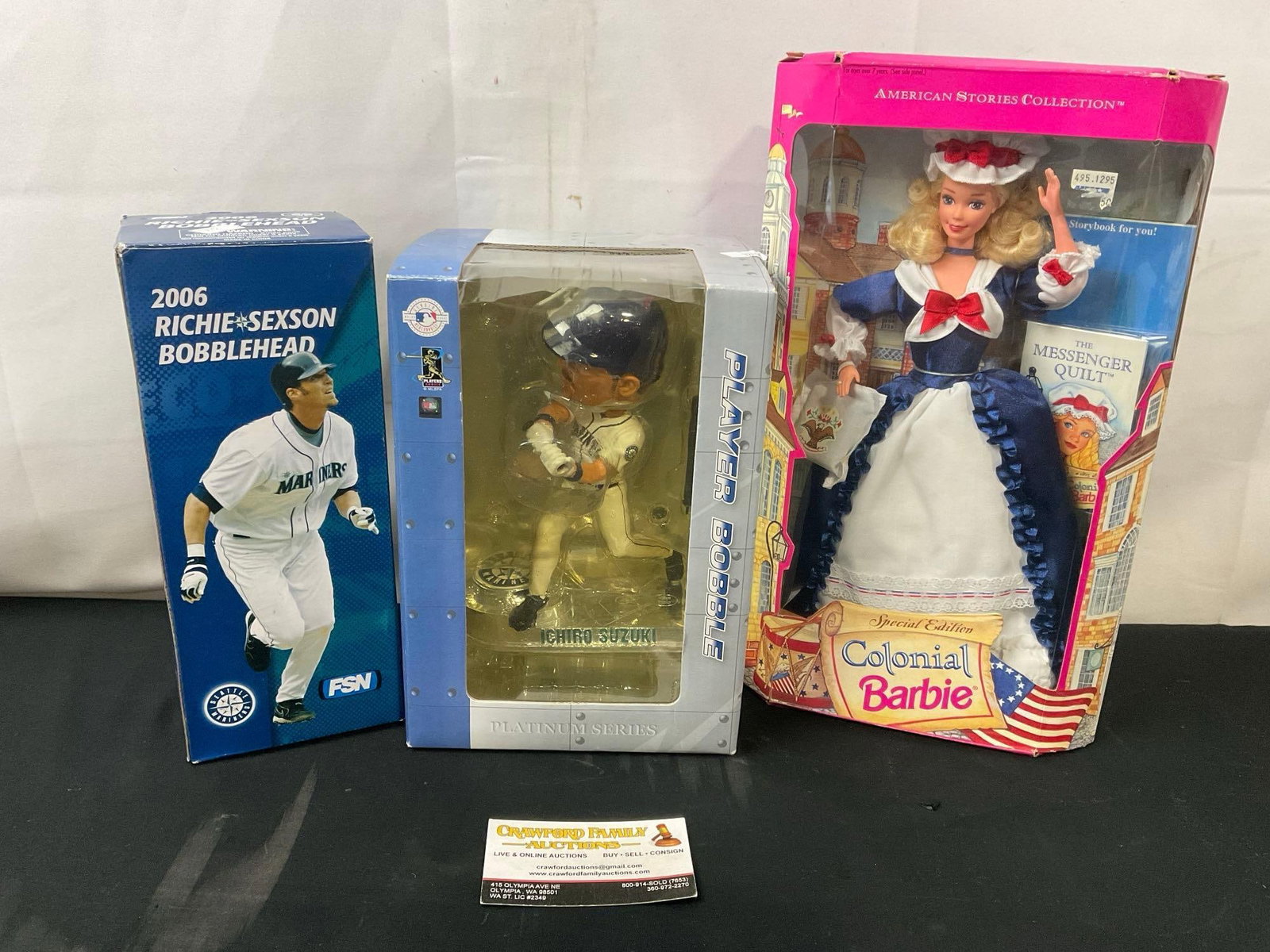 Baseball Bobbleheads, 2006 Richie Sexson, Ichiro Suzuki 958 of 2006, Colonial Barbie Special Edit...: Appears to be in good shape. See pics. E-3240
