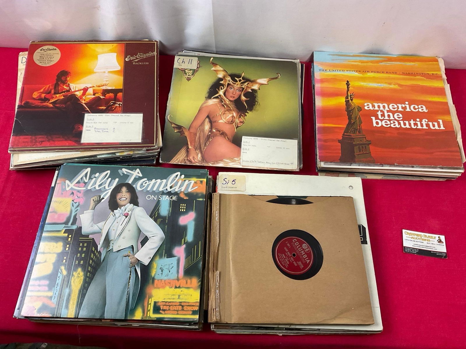 50-60 Vintage Records from Local Radio Station KGY, incl. Cher, Eric Clapton, Andy Williams & more (1 of 5)