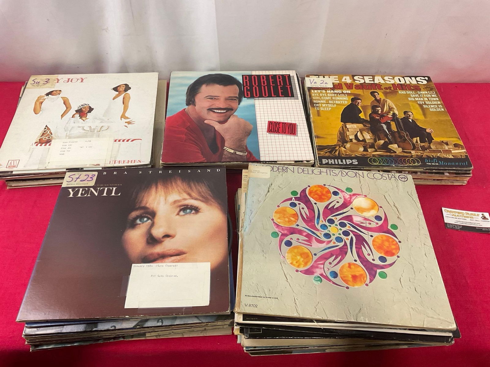 50-60 Vintage Records from Local Radio Station KGY, incl. Barbra Streisand, Robert Goulet, 4 Seas... (1 of 3)