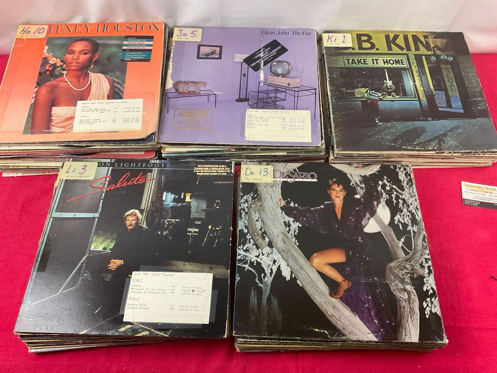 50-60 Vintage Records from Local Radio Station KGY, incl. Whitney Houston, Elton John, B.B.King (1 of 4)
