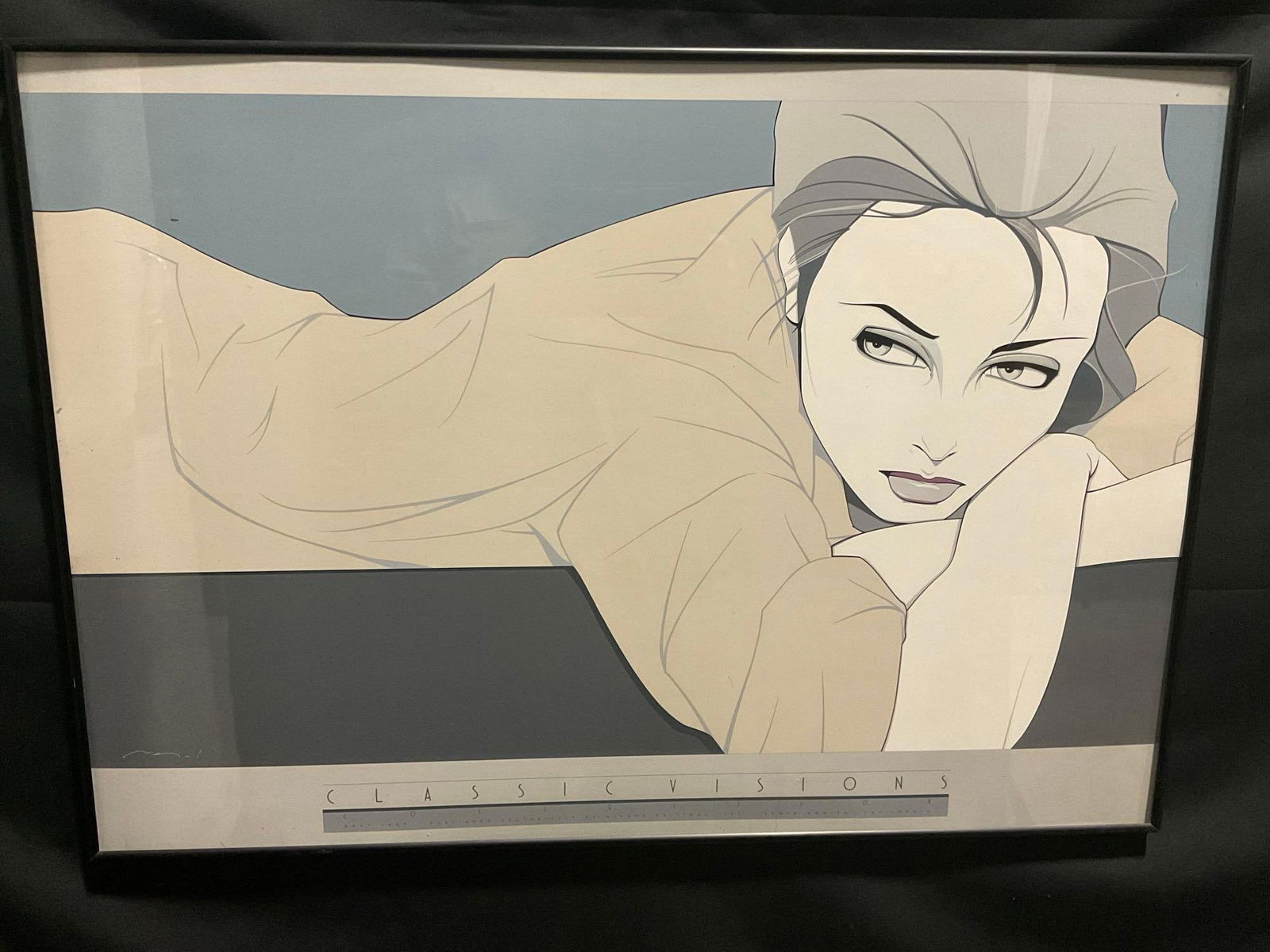 Framed Serigraph titled Gray Lady by Patrick Nagel, 24h x 34w (1 of 5)