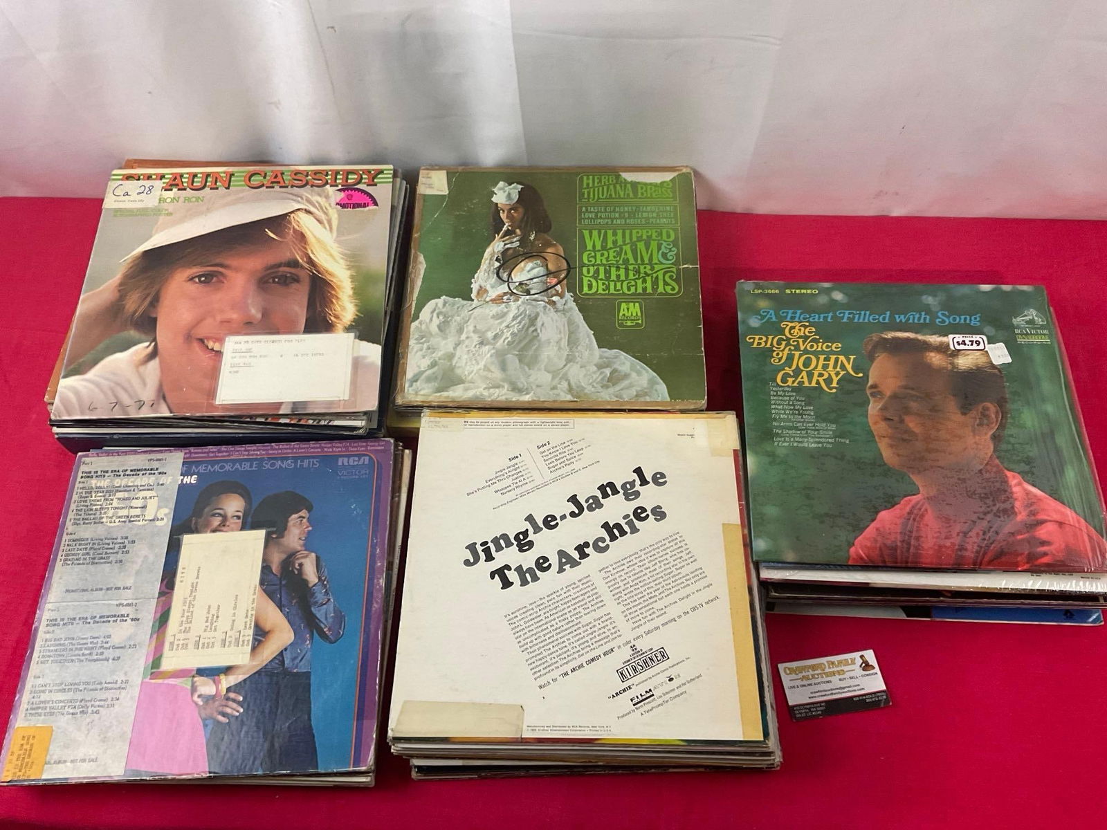 50-60 Vintage Records from Local Radio Station KGY, incl. Shaun Cassidy, Herb Alperts Tijuana Brass (1 of 3)